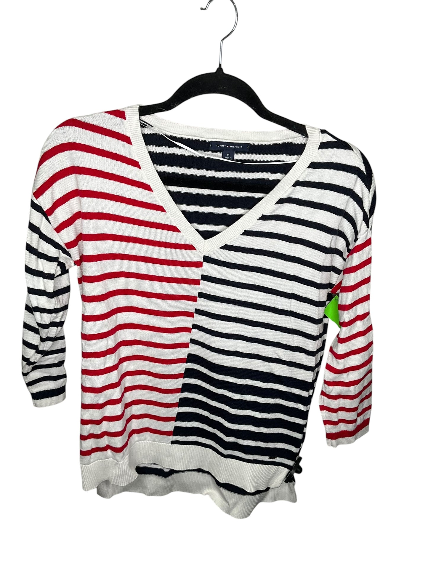 Top Long Sleeve By Tommy Hilfiger In Striped Pattern, Size: M