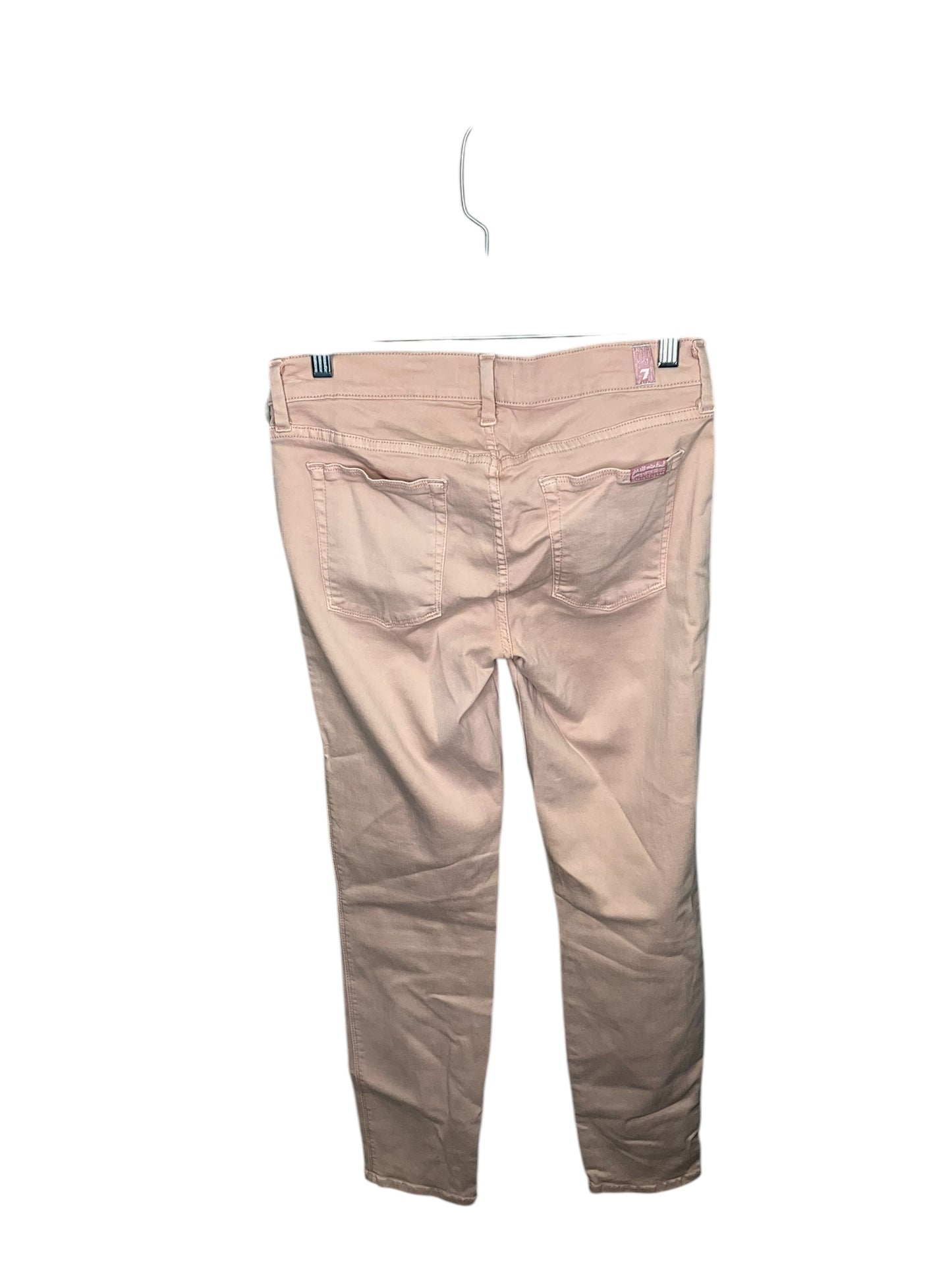Jeans Skinny By 7 For All Mankind In Pink Denim, Size: 8