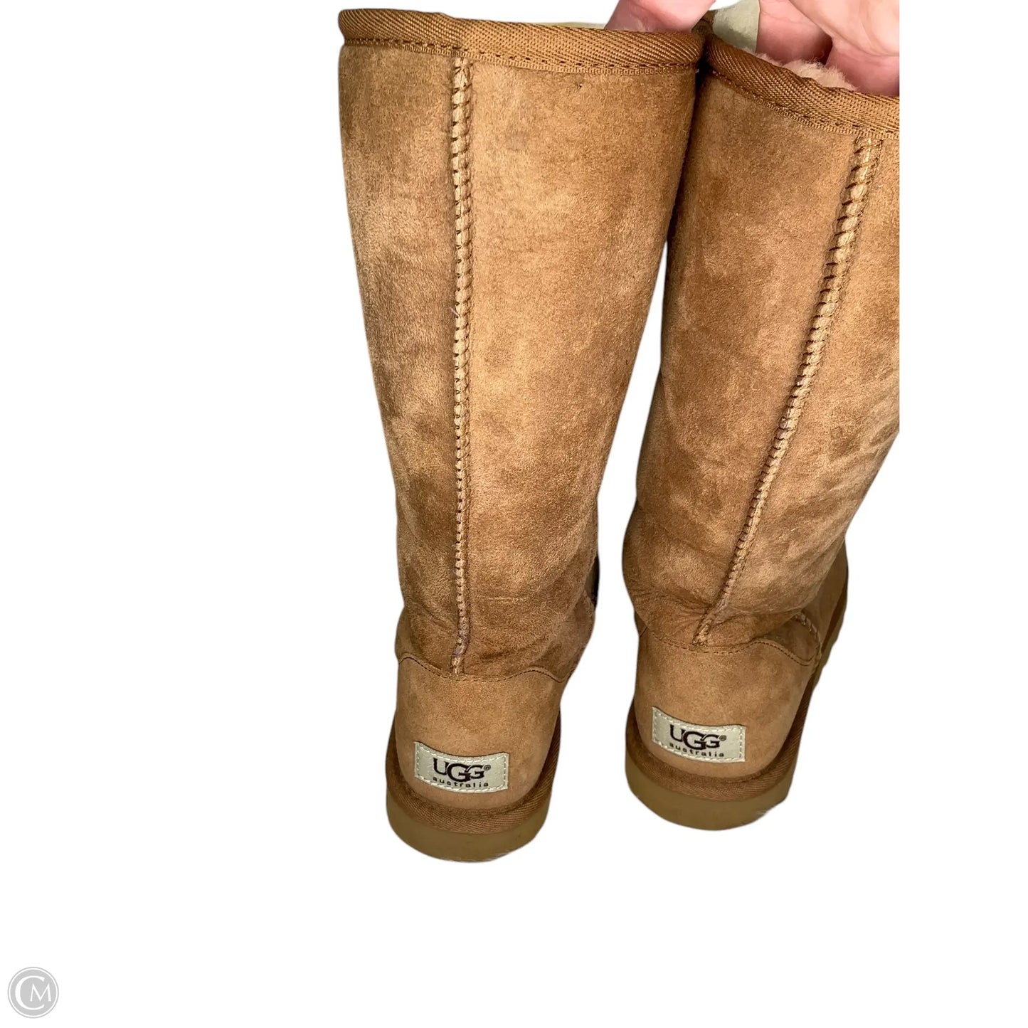 Boots Designer By Ugg In Brown, Size: 7