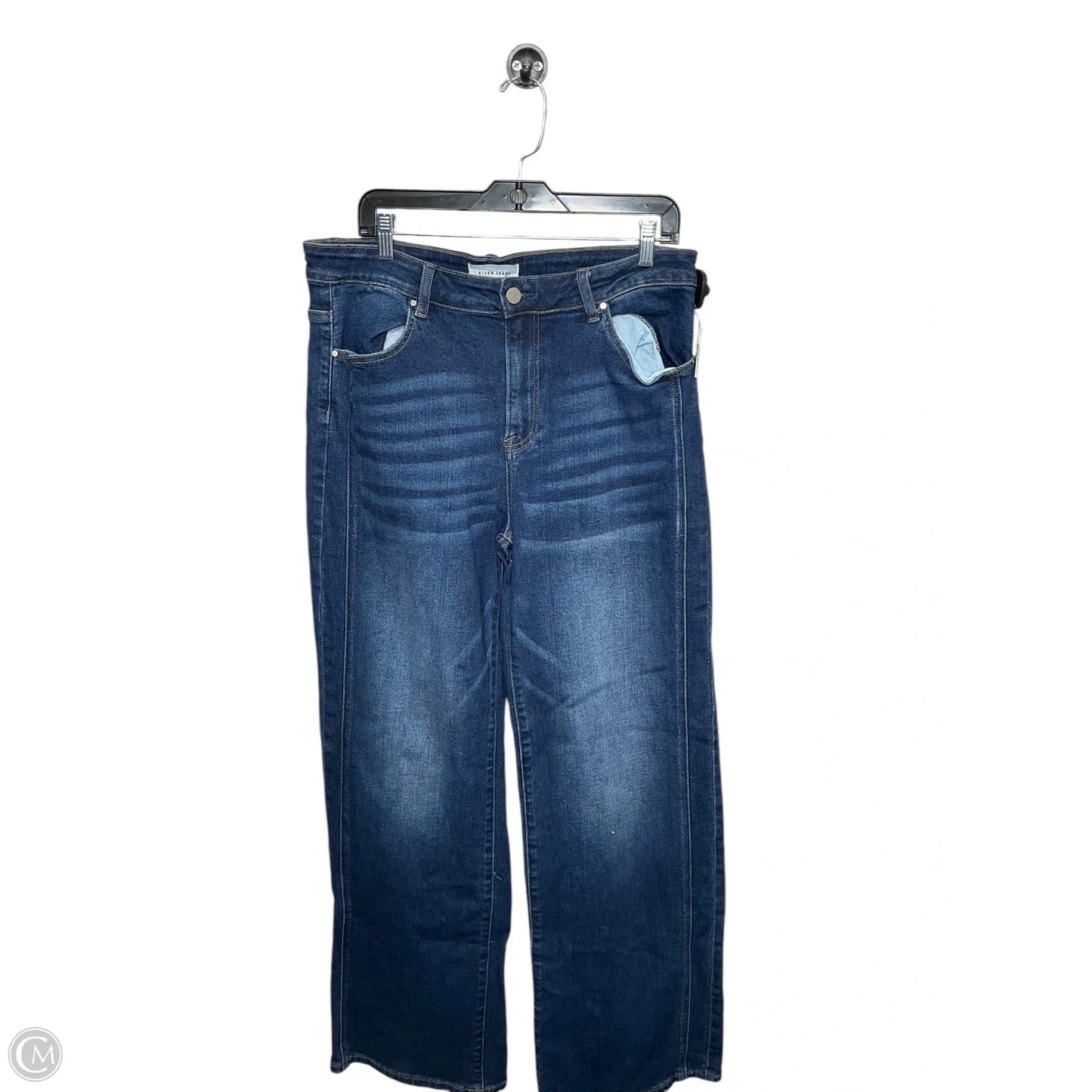 Jeans Wide Leg By Risen In Blue Denim, Size: 14