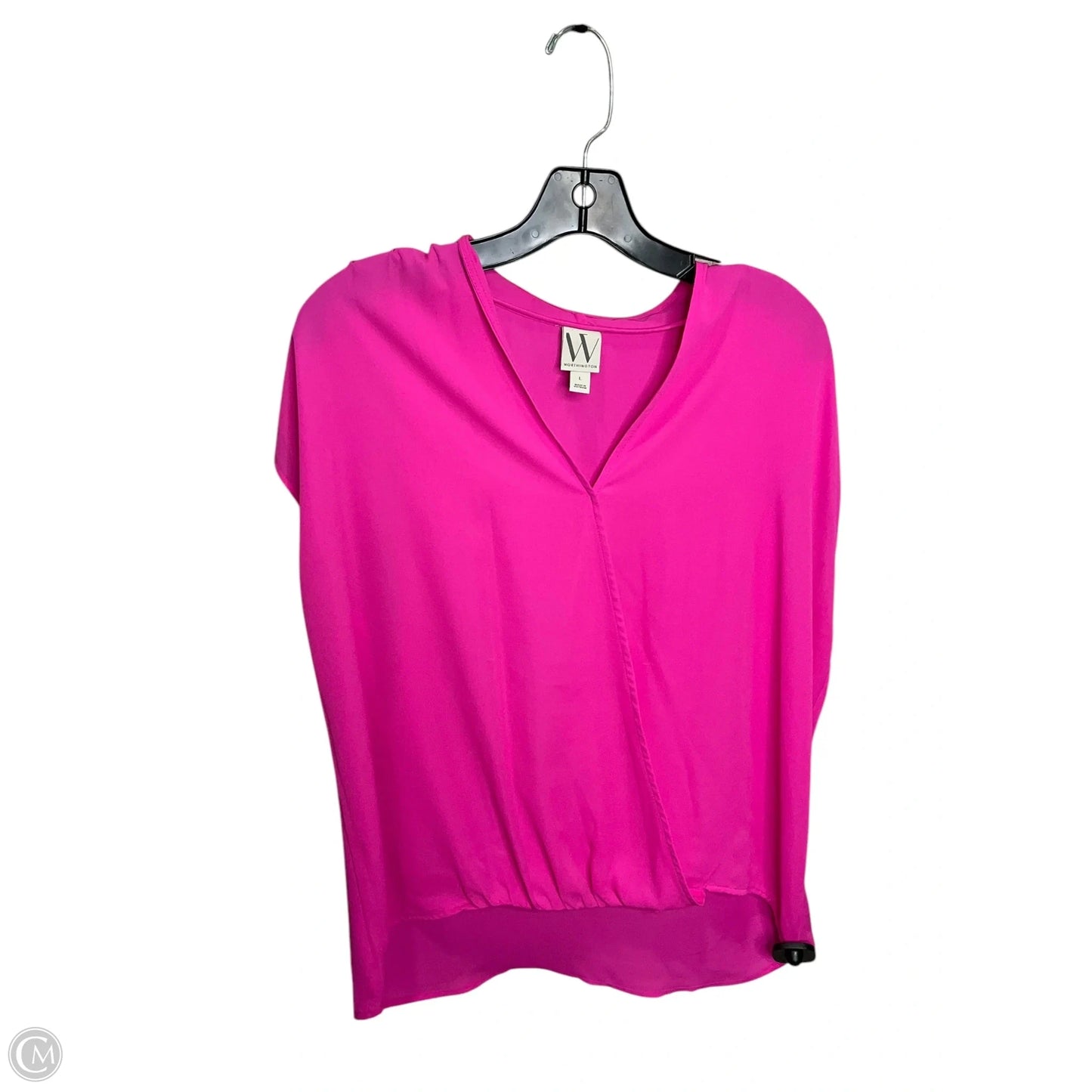 Top Short Sleeve By Worthington In Purple, Size: L