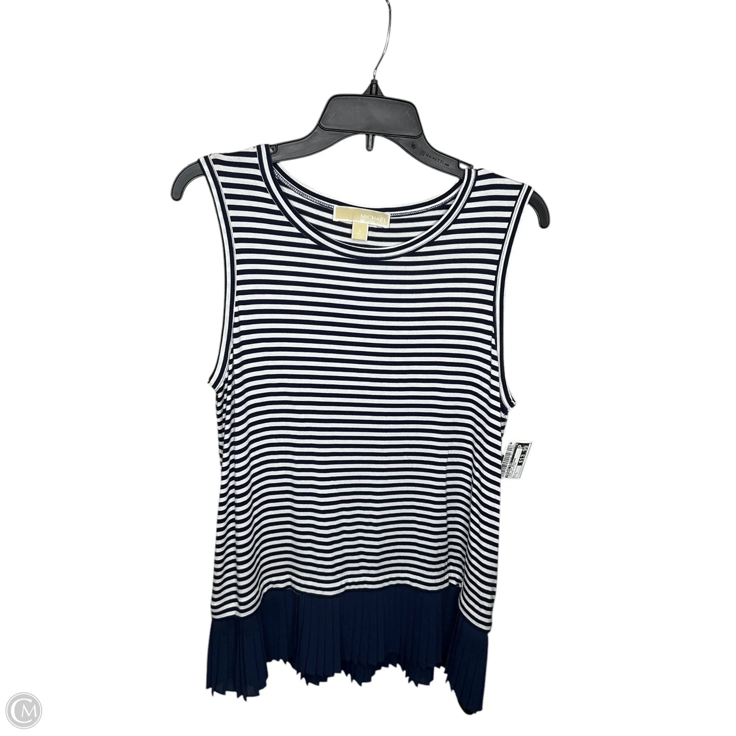 Tank Top Designer By Michael Kors In Striped Pattern, Size: L