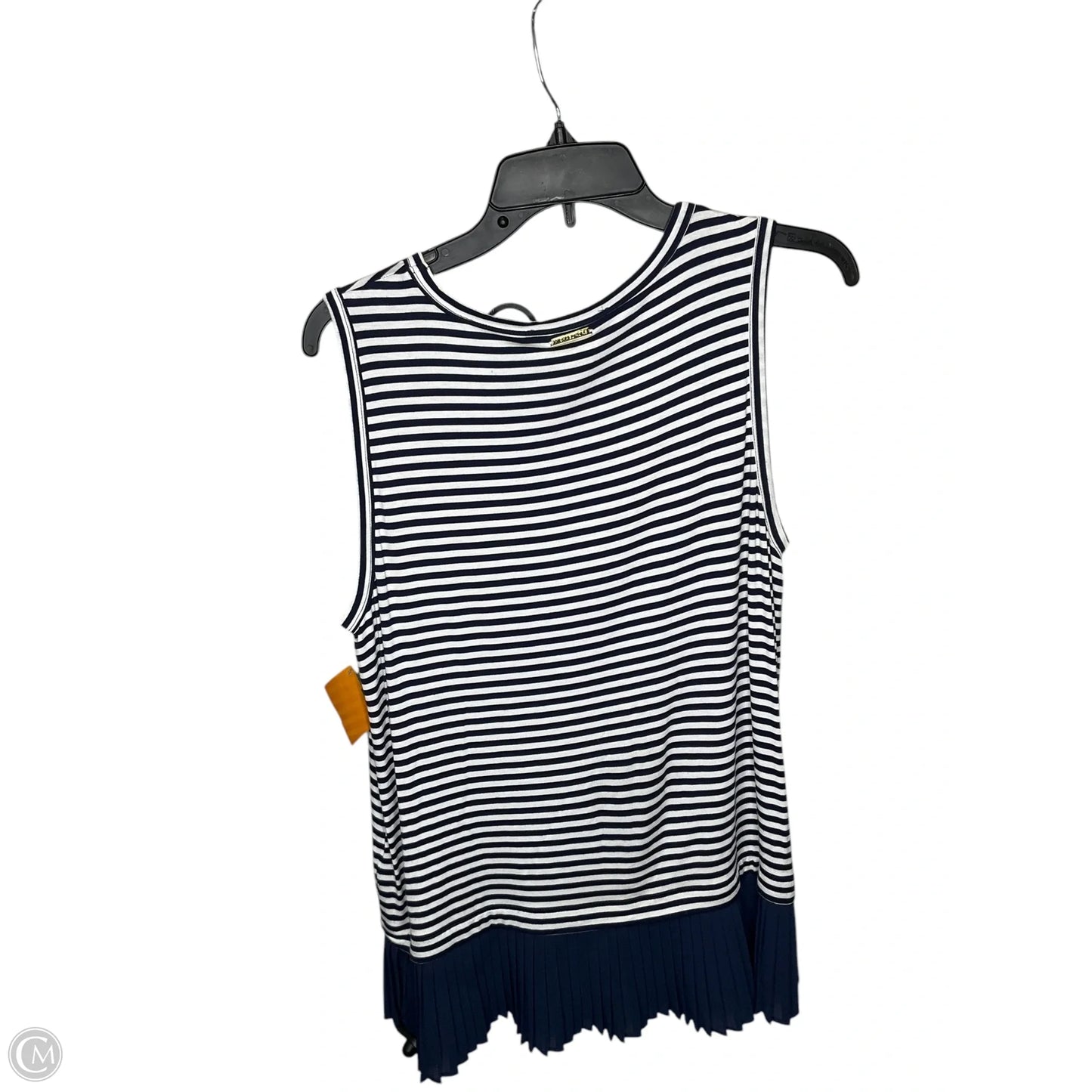 Tank Top Designer By Michael Kors In Striped Pattern, Size: L