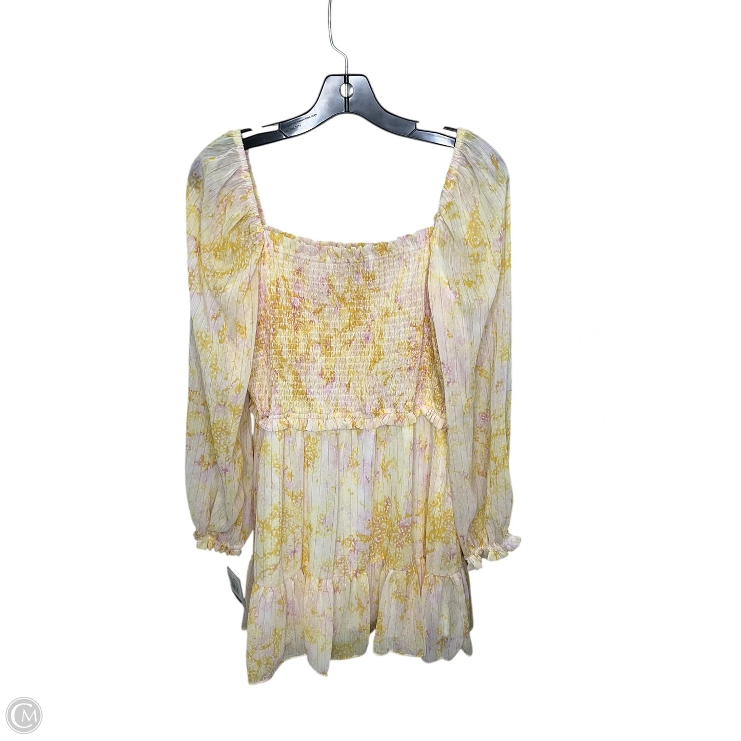 Dress Casual Short By 1.state In Pink & Yellow, Size: Xl