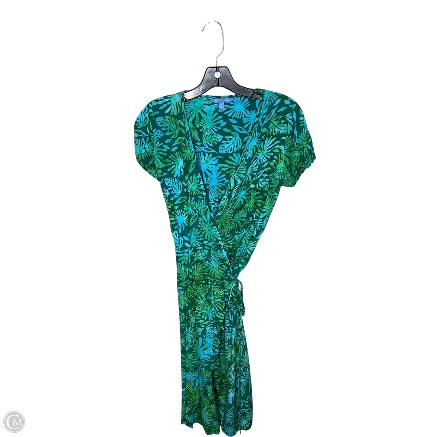 Dress Casual Midi By Clothes Mentor In Blue & Green, Size: Xs