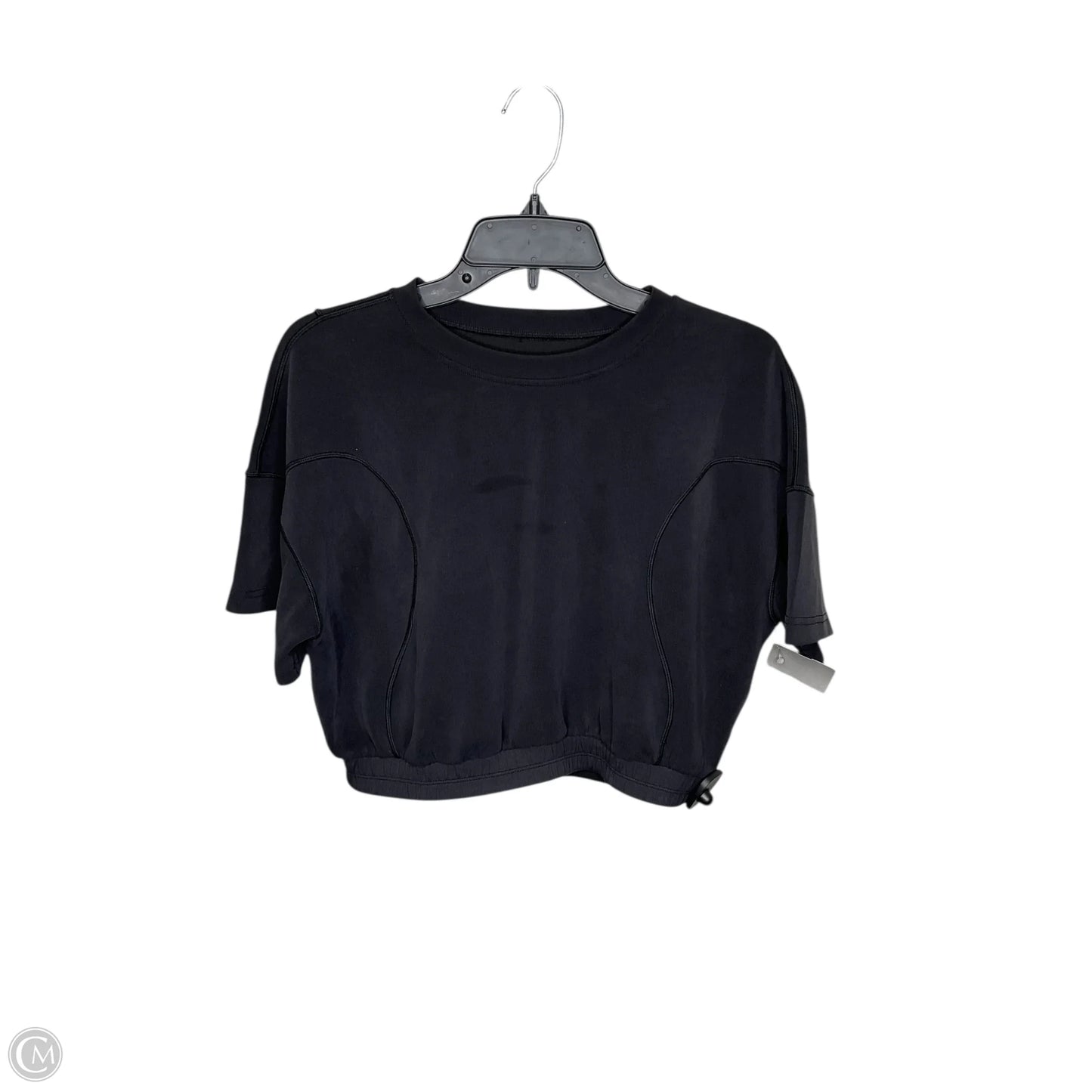 Athletic Top Short Sleeve By Lululemon In Black, Size: S