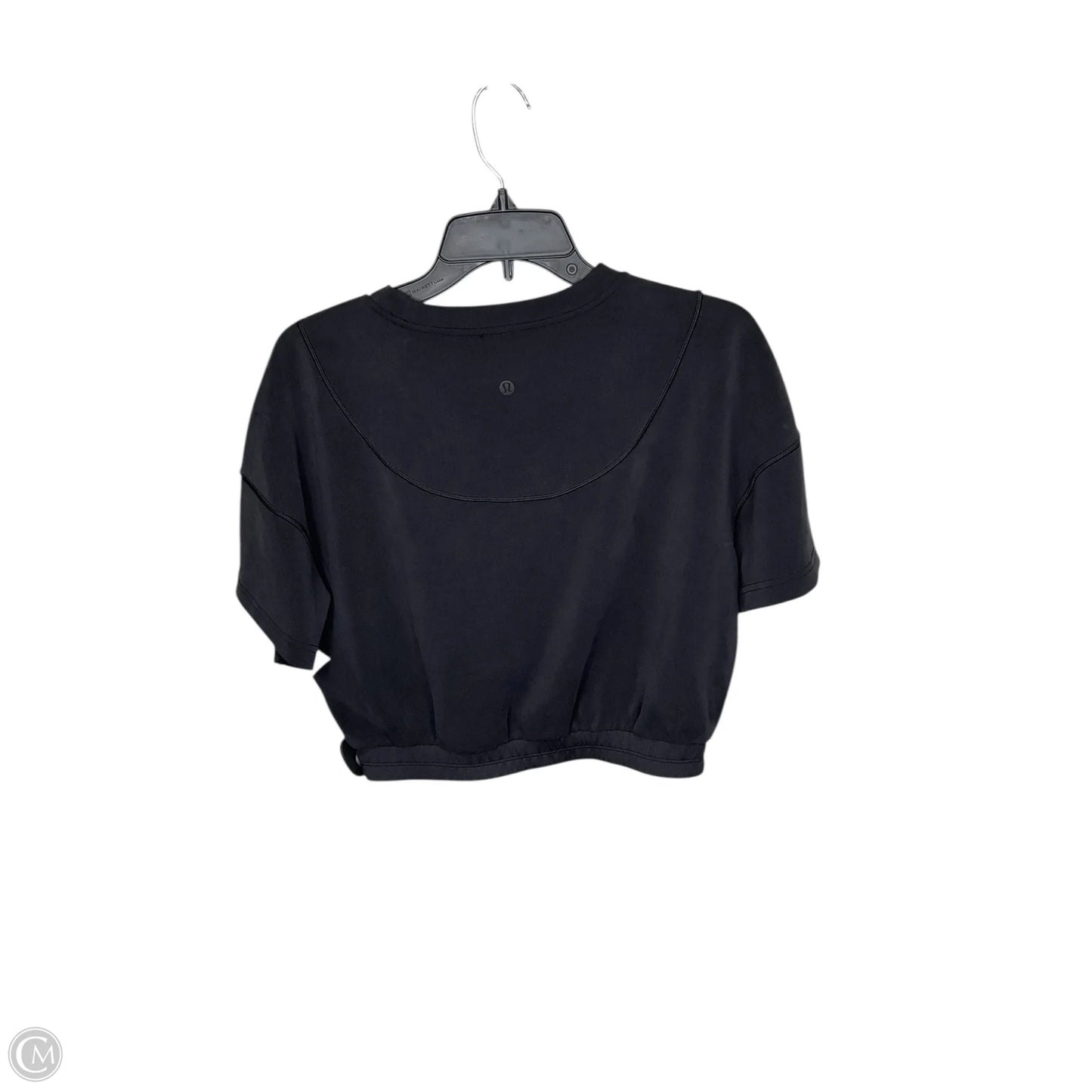 Athletic Top Short Sleeve By Lululemon In Black, Size: S