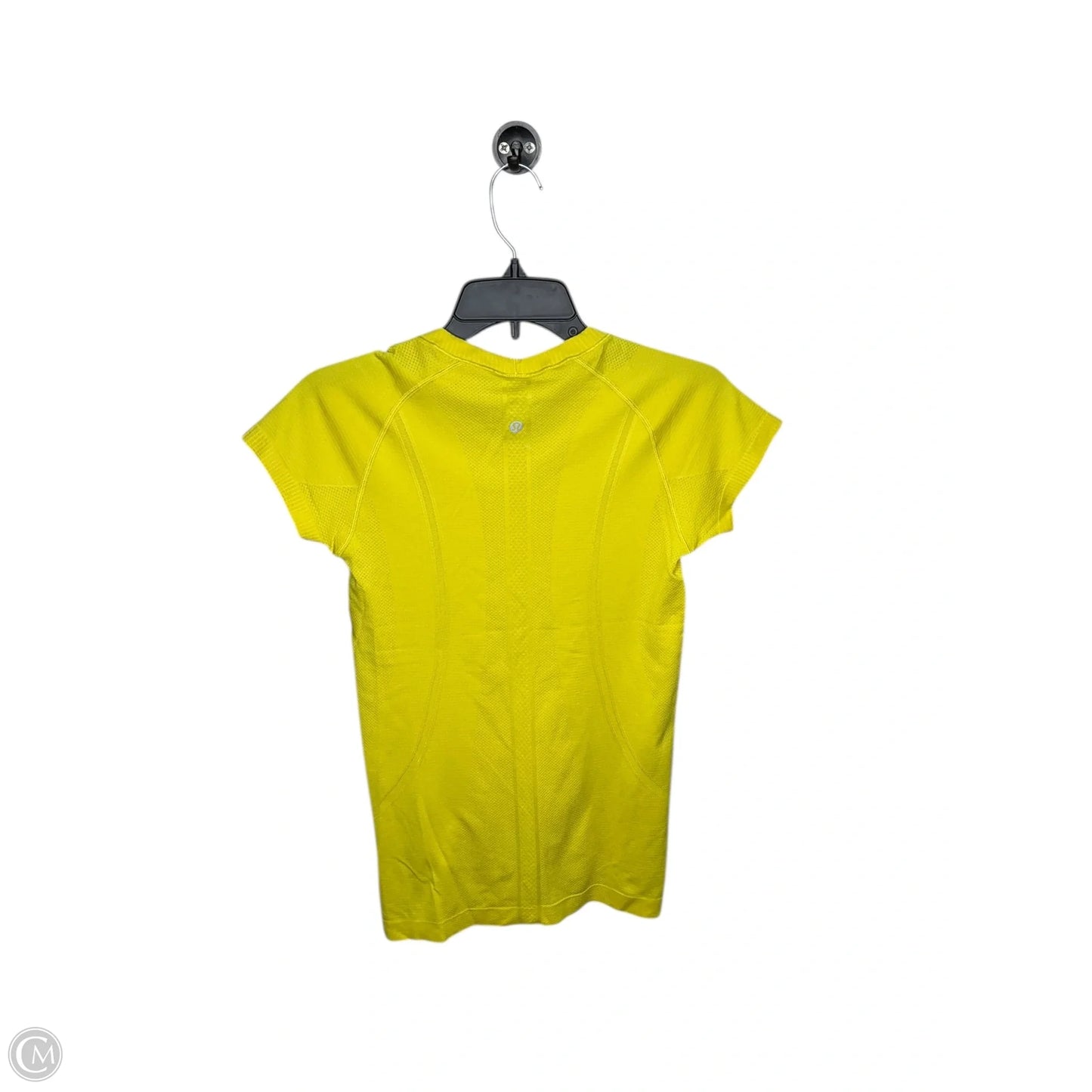 Athletic Top Short Sleeve By Lululemon In Yellow, Size: S