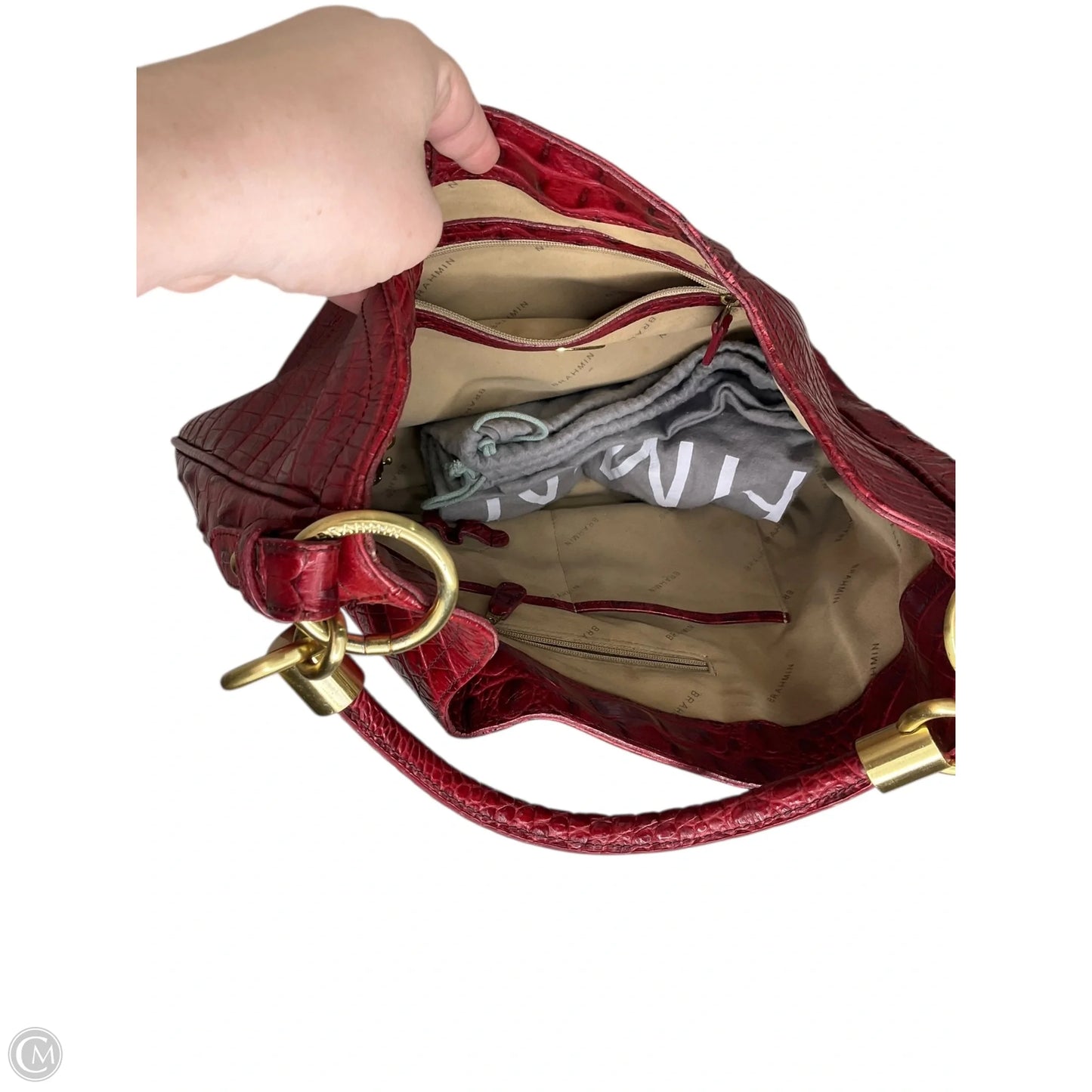 Handbag Designer By Brahmin, Size: Medium