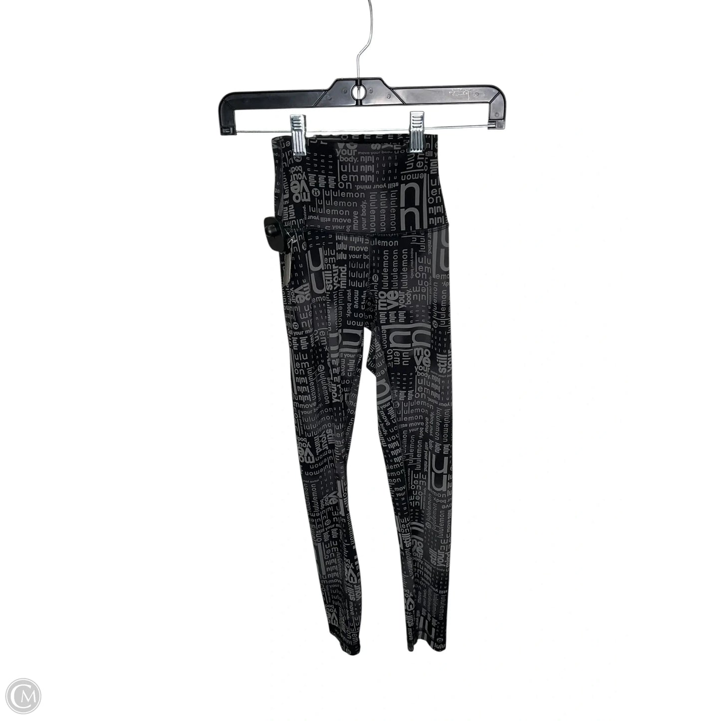 Athletic Leggings By Lululemon In Black & Grey, Size: 0
