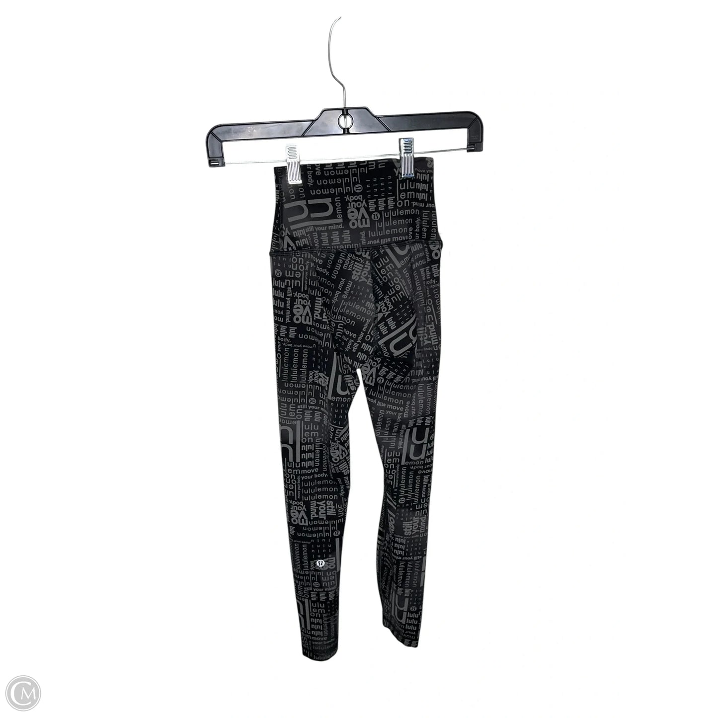 Athletic Leggings By Lululemon In Black & Grey, Size: 0