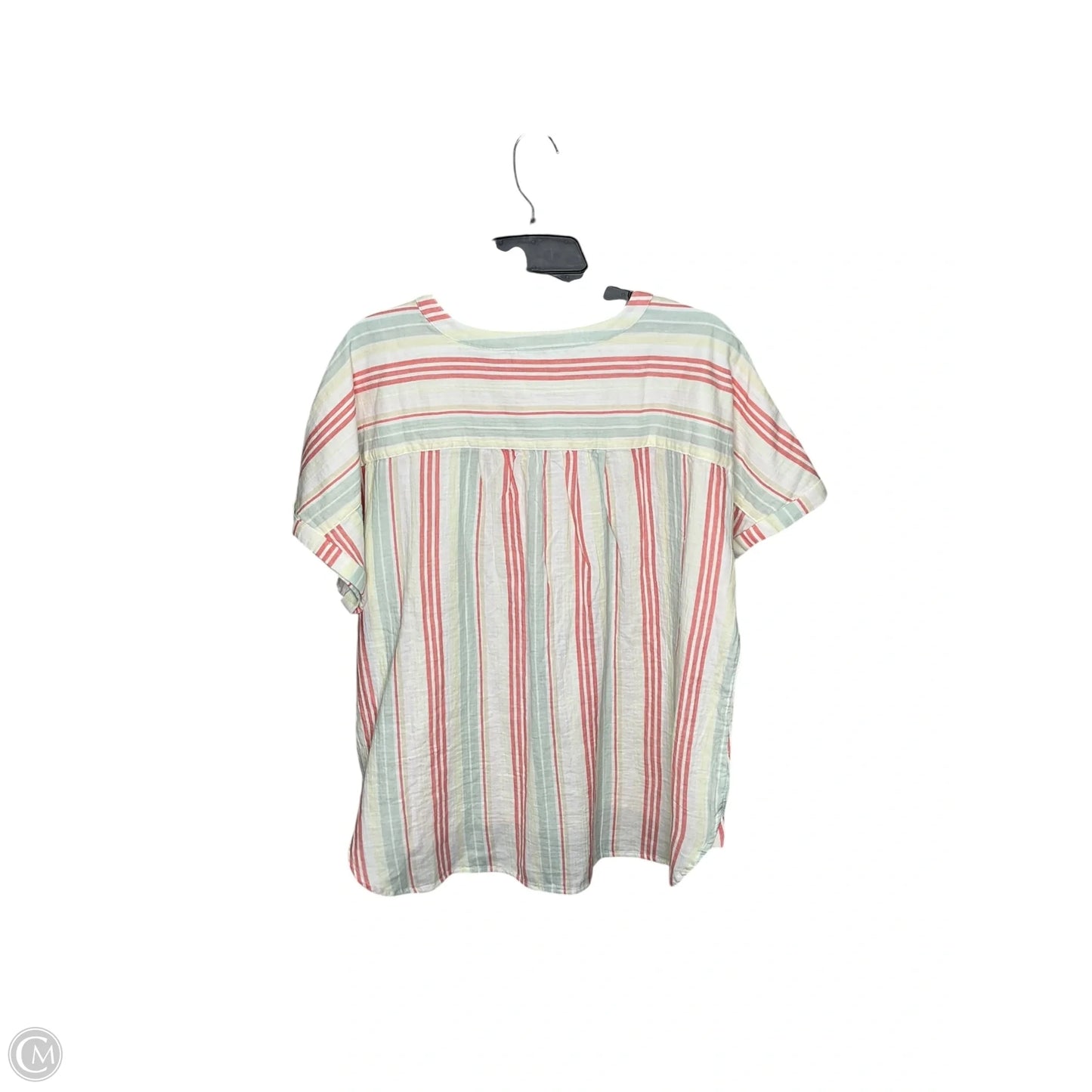 Top Short Sleeve By Wonderly In Striped Pattern, Size: Xl