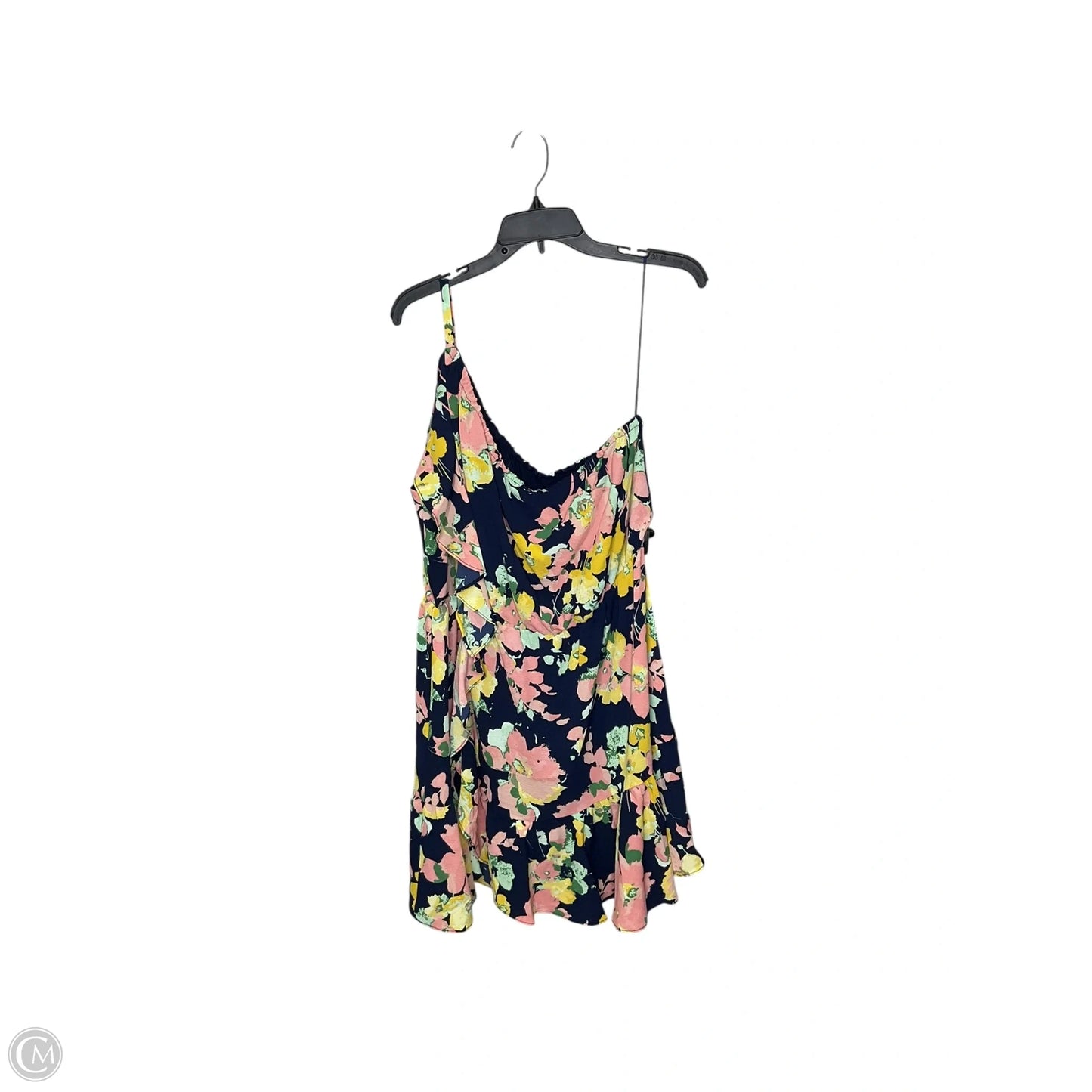 Dress Casual Short By Kaari Blue In Floral Print, Size: Xl