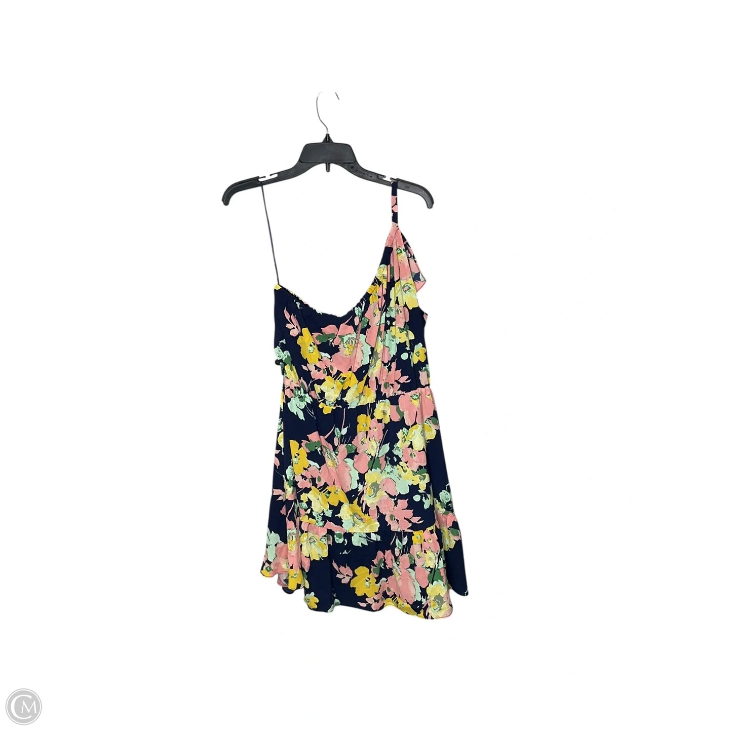 Dress Casual Short By Kaari Blue In Floral Print, Size: Xl
