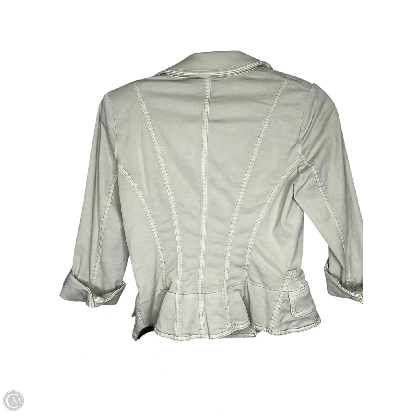 Jacket Denim By White House Black Market In Green Denim, Size: Xs