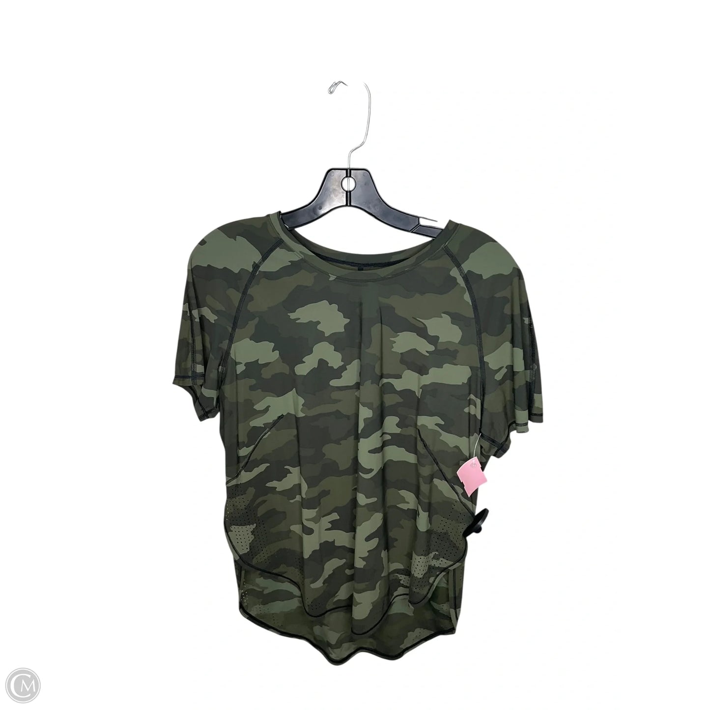 Athletic Top Short Sleeve By Lululemon In Camouflage Print, Size: S