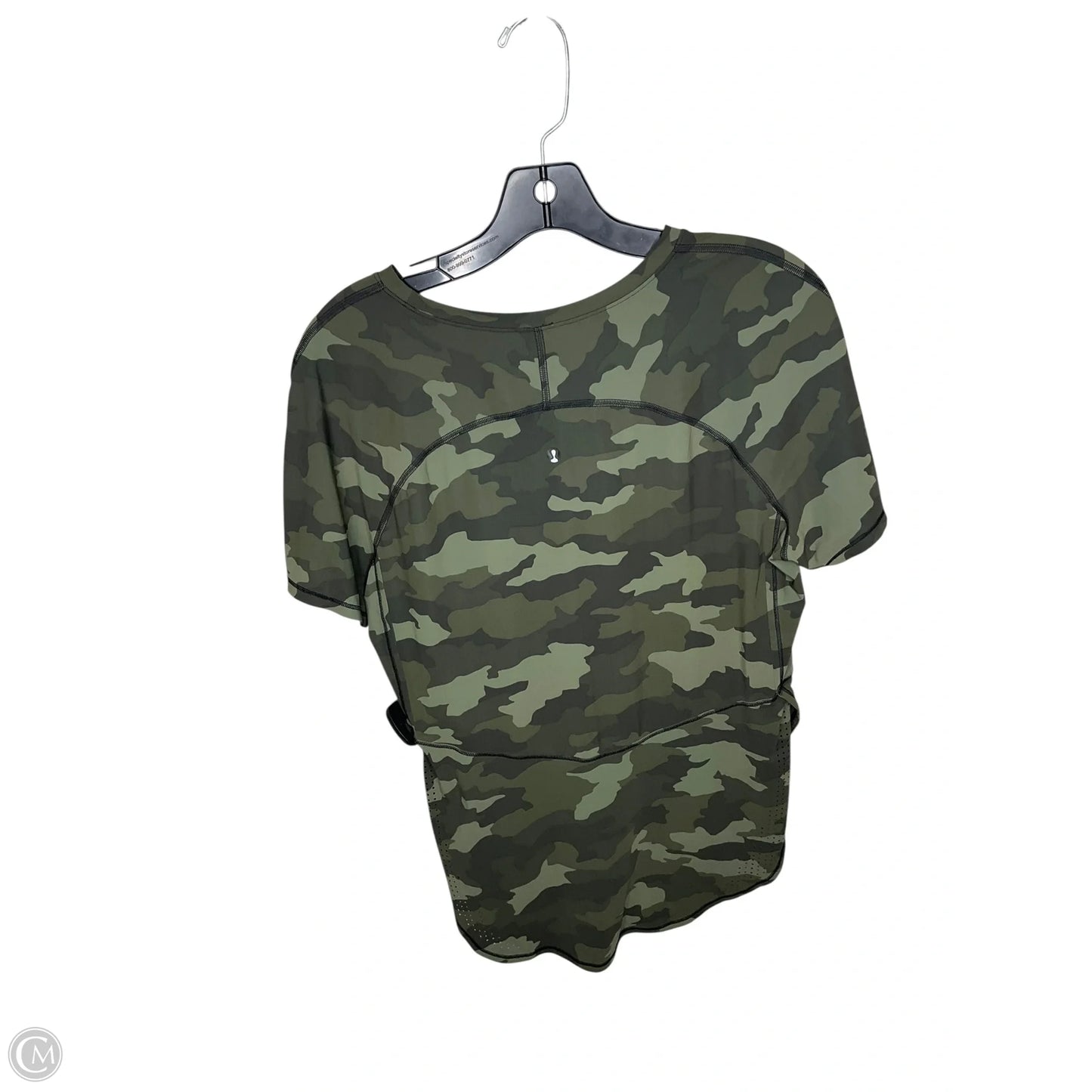 Athletic Top Short Sleeve By Lululemon In Camouflage Print, Size: S
