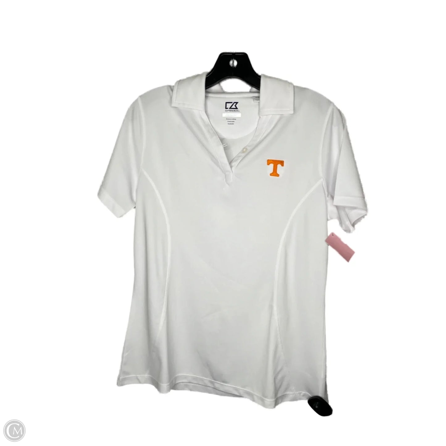 Athletic Top Short Sleeve By Cutter And Buck In White, Size: M