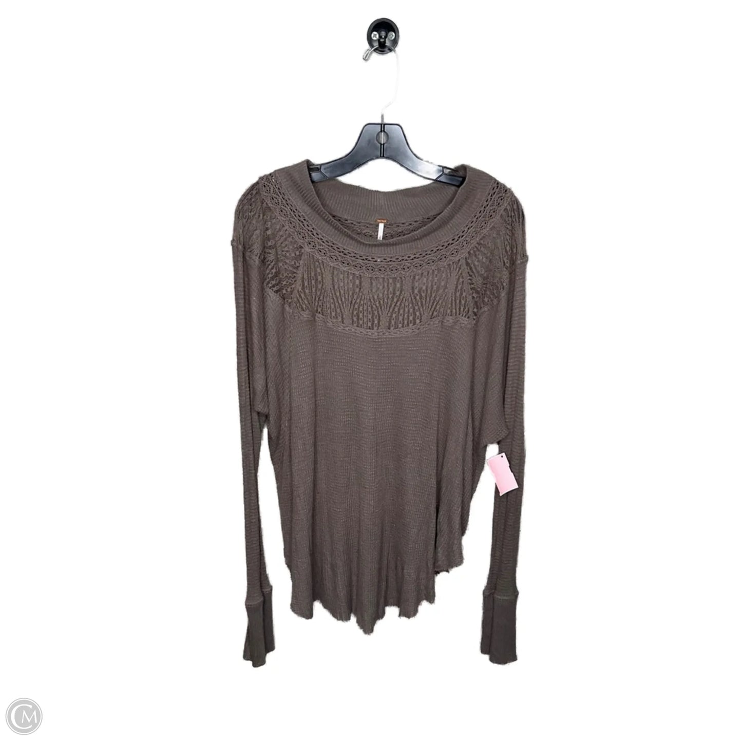 Top Long Sleeve By Free People In Brown, Size: M