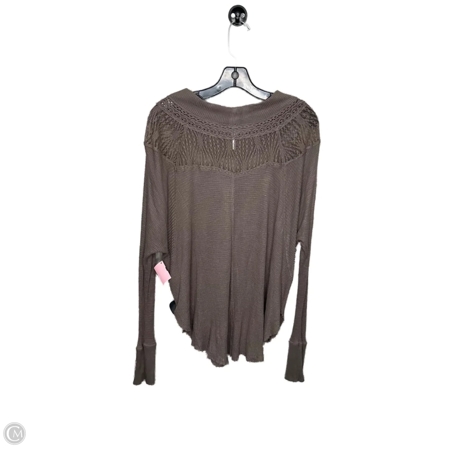 Top Long Sleeve By Free People In Brown, Size: M