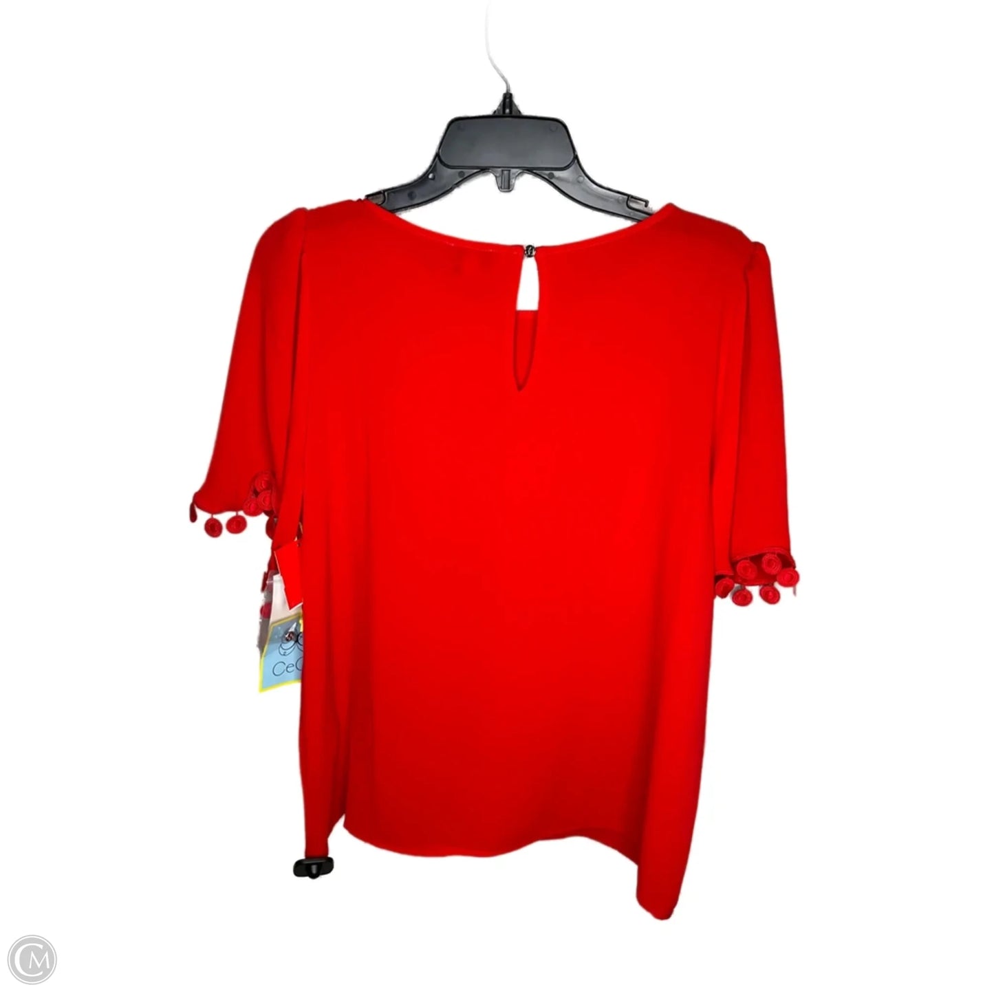 Top Short Sleeve By Cece In Red, Size: M