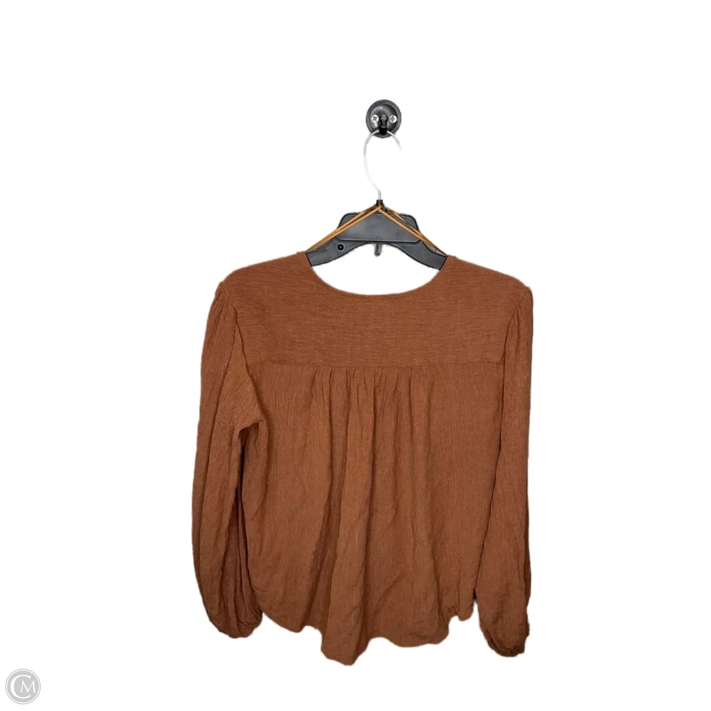 Top Long Sleeve By Free People In Brown, Size: Xs