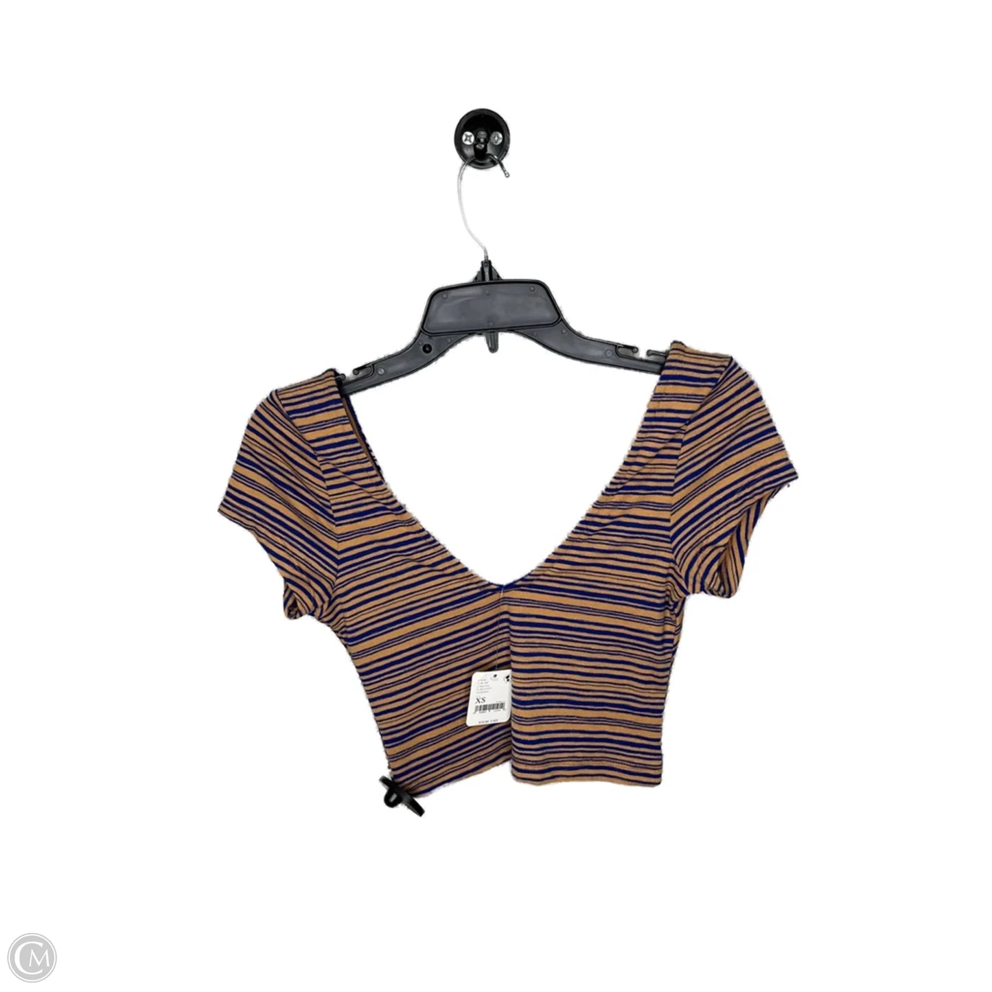 Top Short Sleeve By Free People In Blue & Brown, Size: Xs