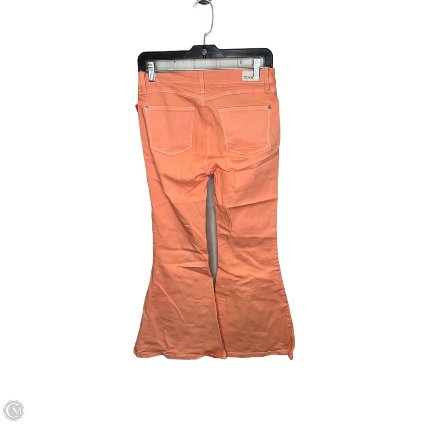 Jeans Flared By Judy Blue In Orange Denim, Size: 4