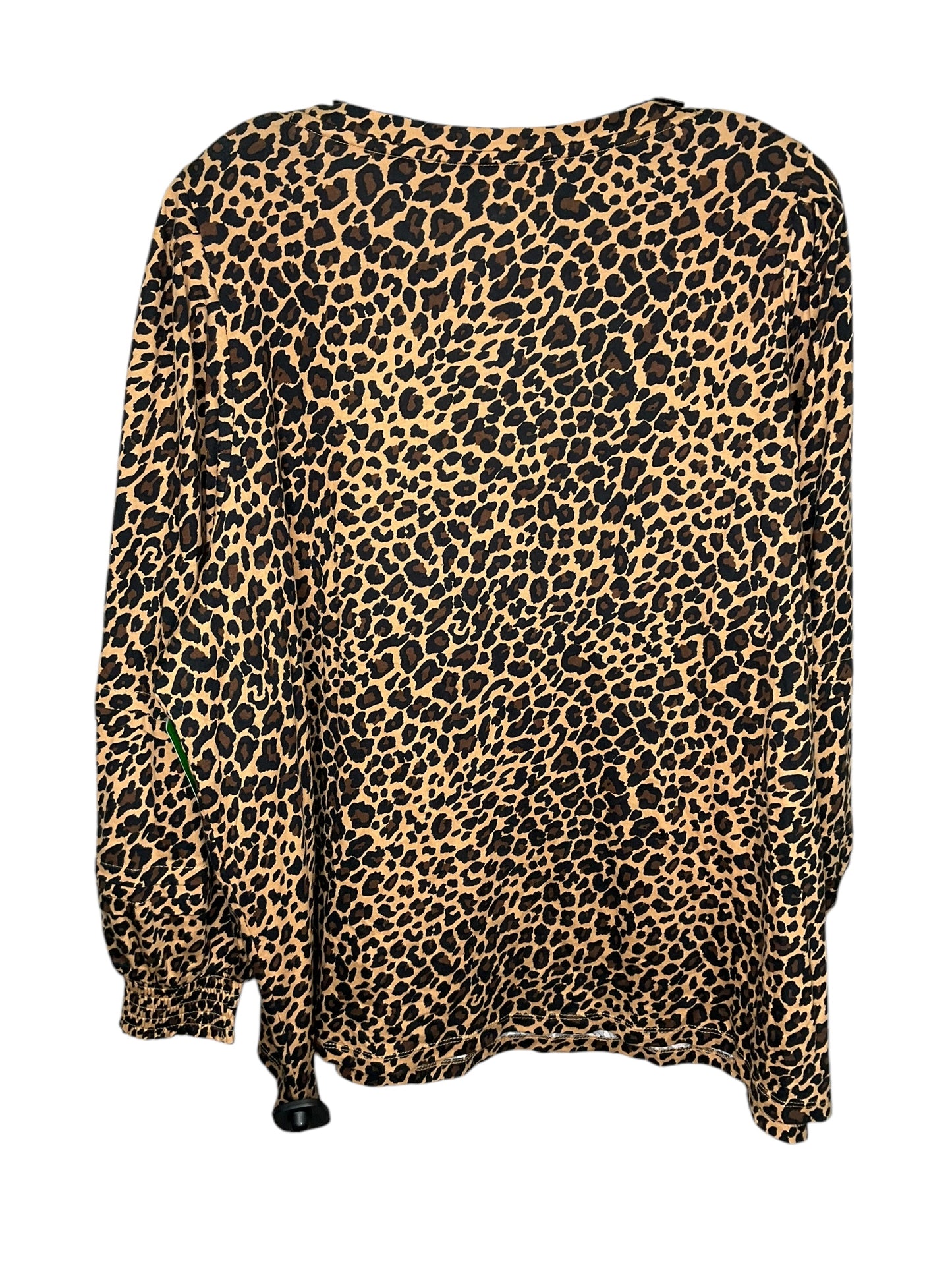 Top Long Sleeve By Crown And Ivy In Animal Print, Size: 3x