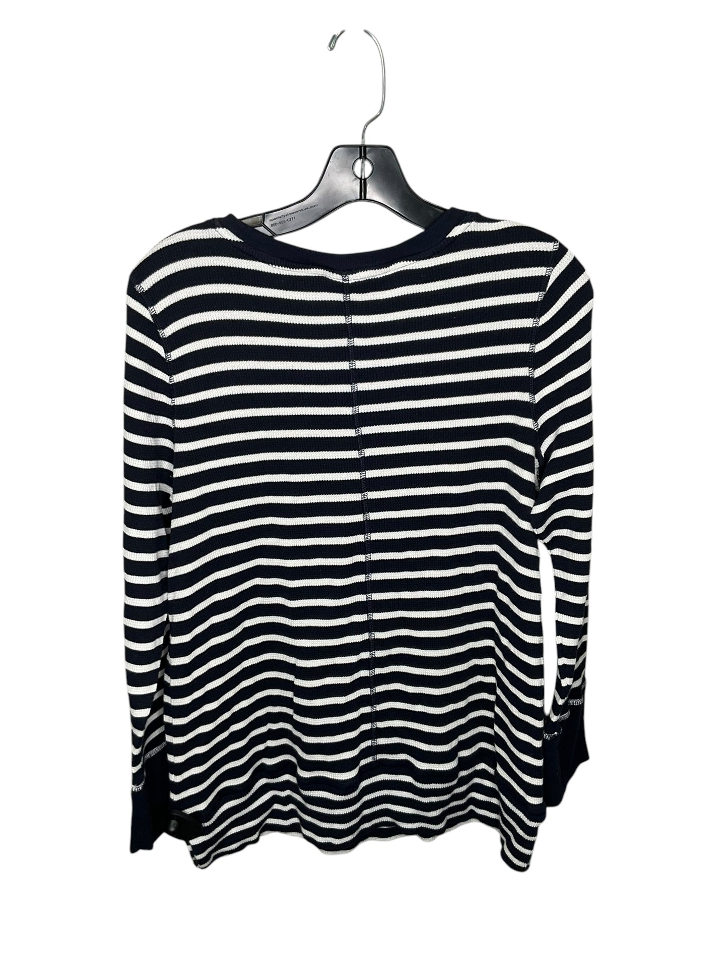 Top Long Sleeve By Chicos In Striped Pattern, Size: 2