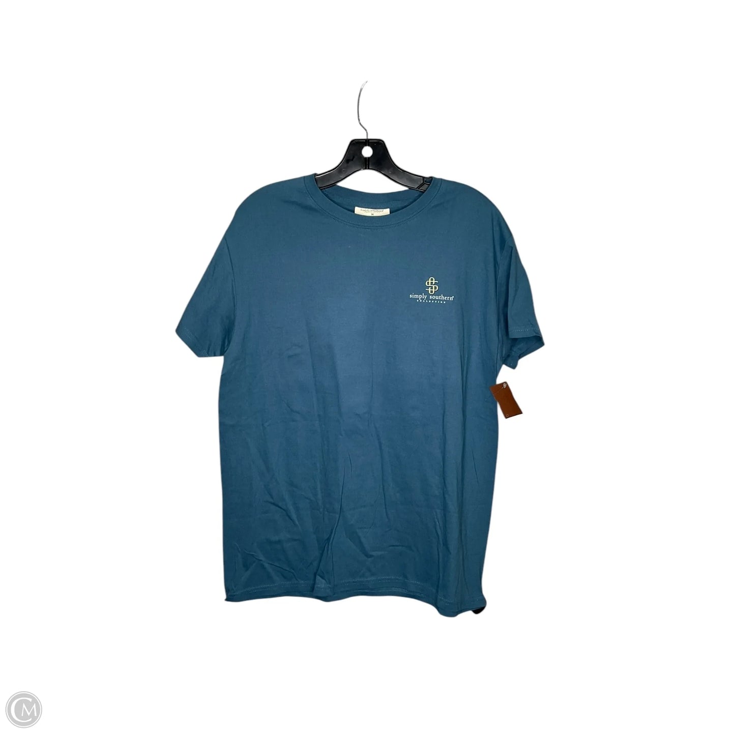 Top Short Sleeve By Simply Southern In Blue, Size: M