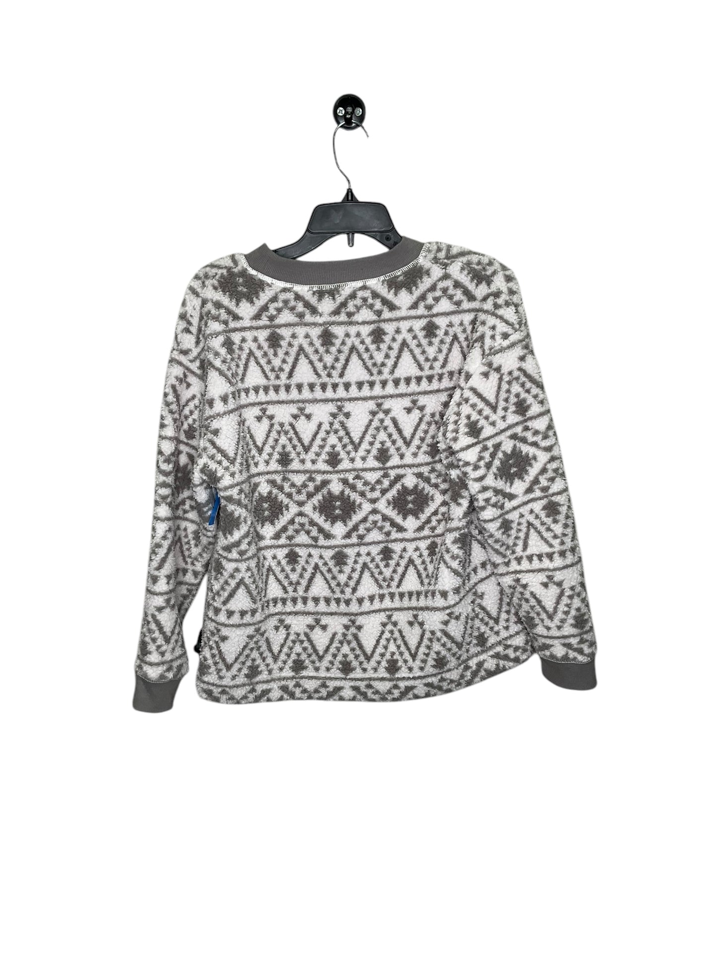 Sweatshirt Collar By Koolaburra By Ugg In Grey & White, Size: Mp