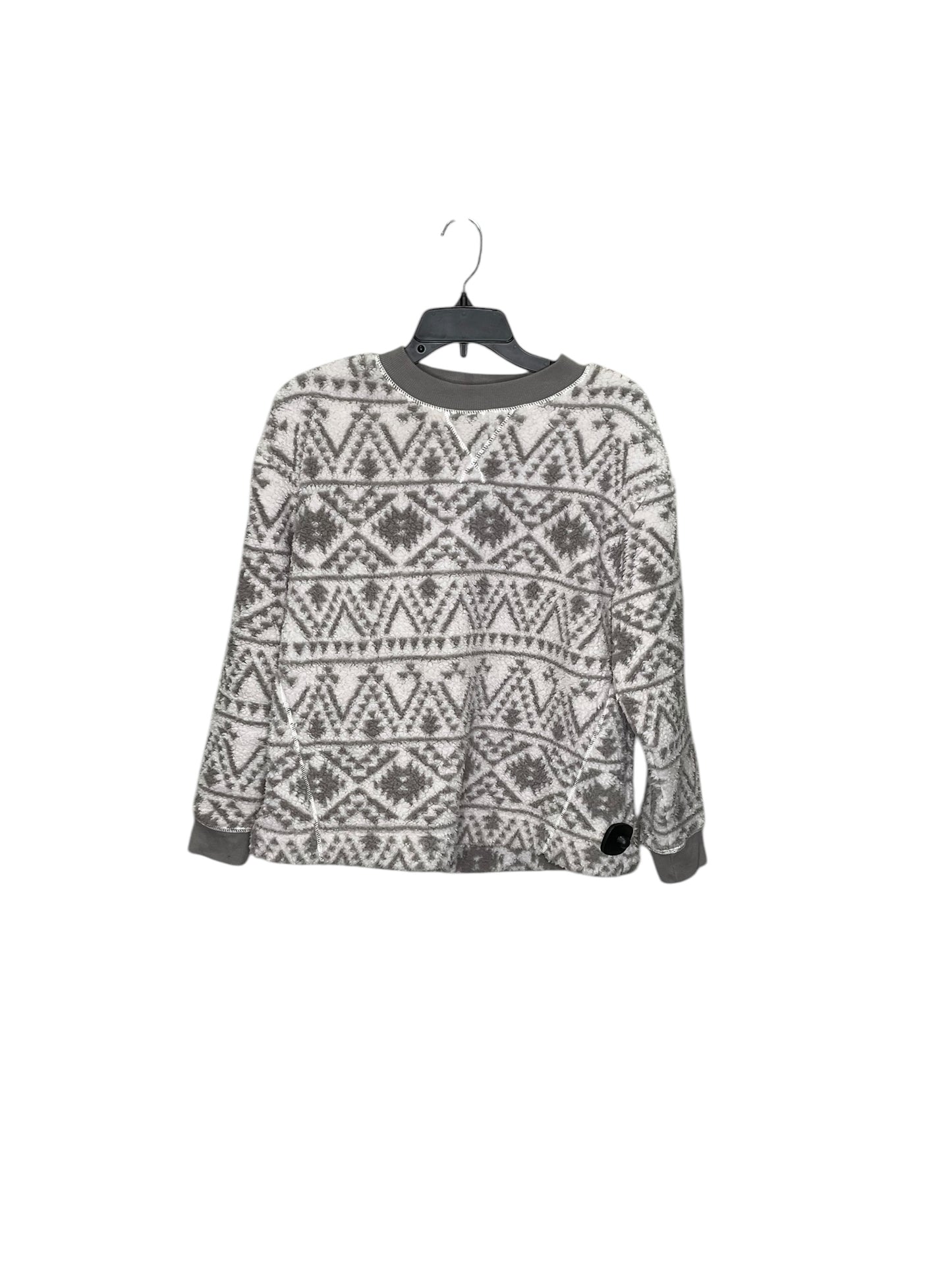 Sweatshirt Collar By Koolaburra By Ugg In Grey & White, Size: Mp