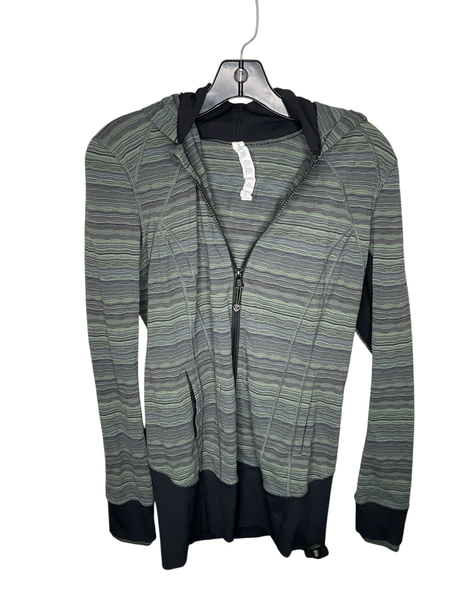 Athletic Jacket By Lululemon In Green, Size: 10