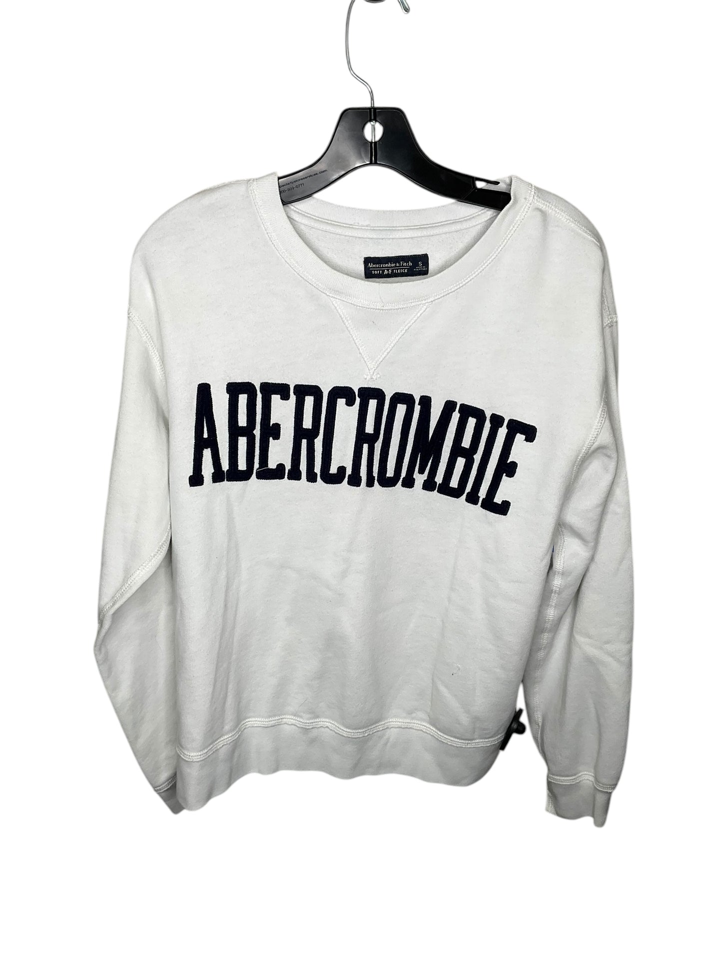 Sweatshirt Crewneck By Abercrombie And Fitch In White, Size: S