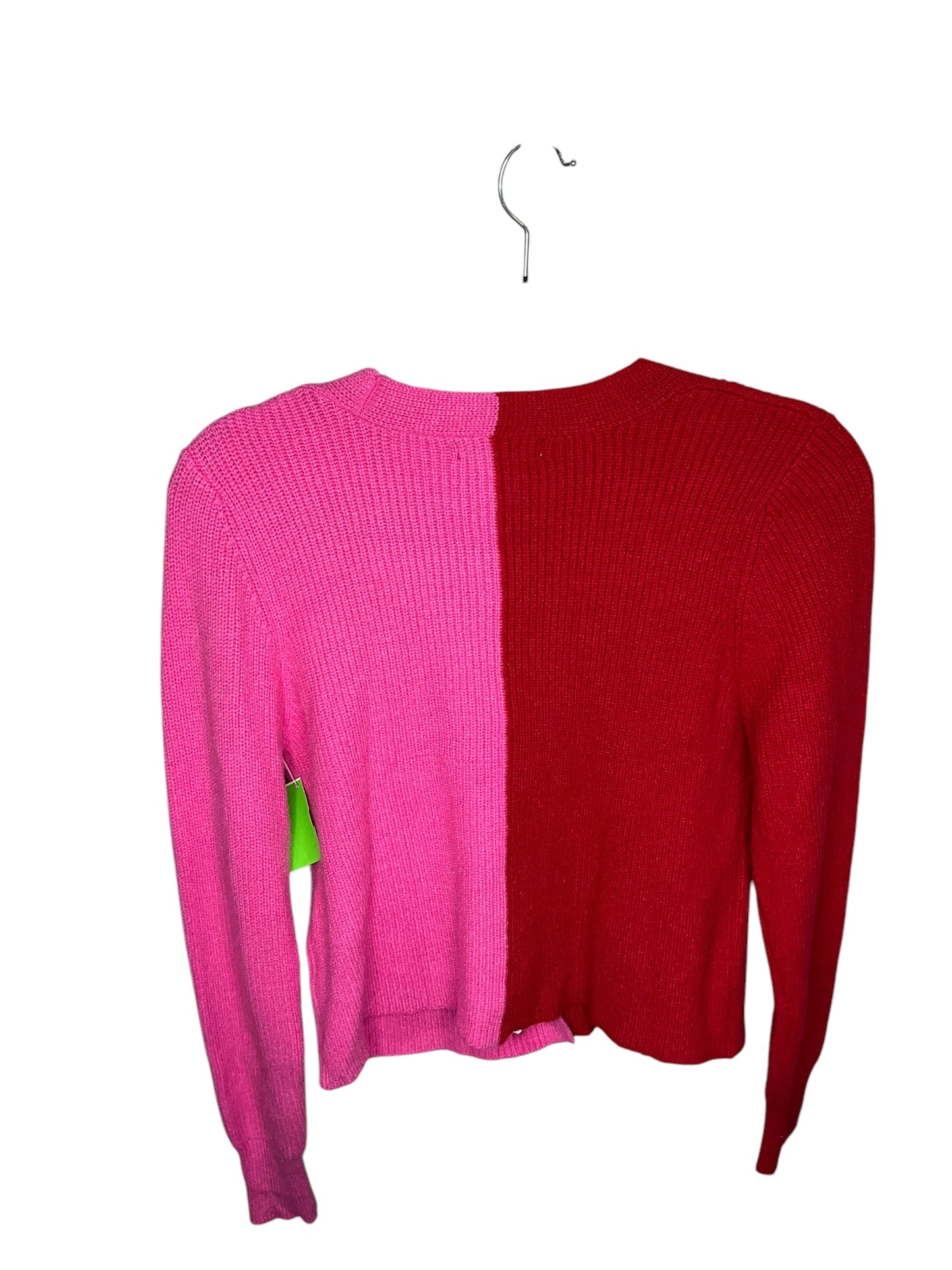 Cardigan By Clothes Mentor In Pink & Red, Size: Xs