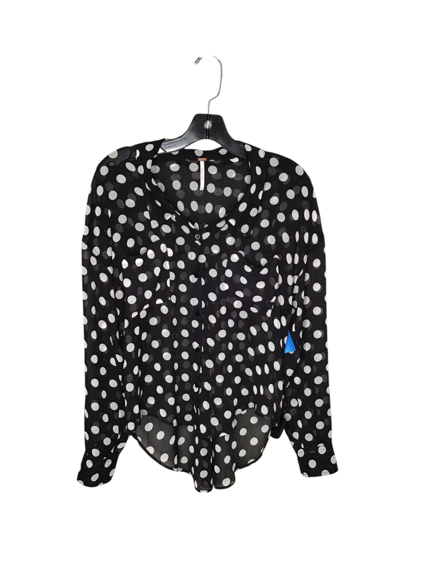 Top Long Sleeve By Free People In Polkadot Pattern, Size: Xs