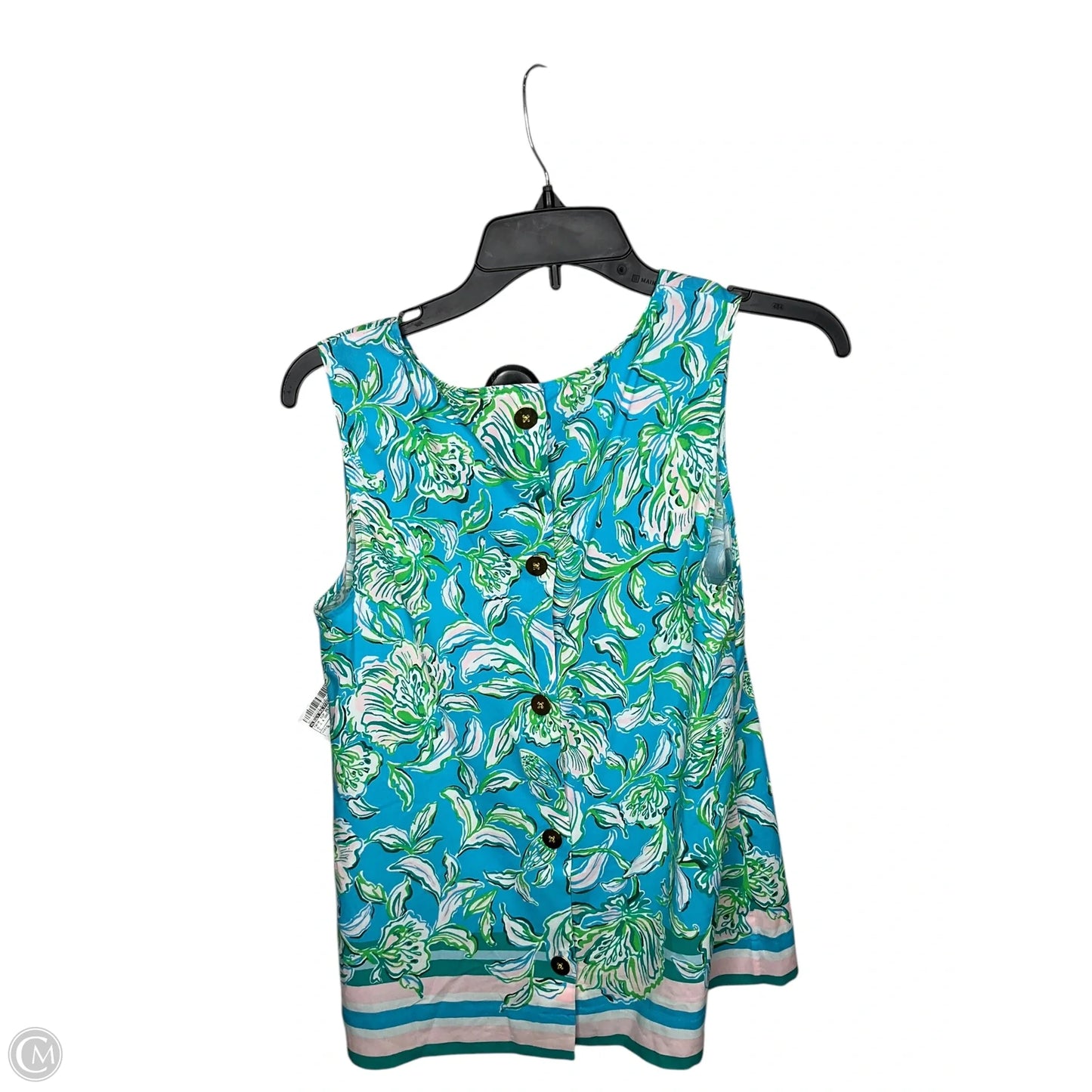 Tank Top Designer By Lilly Pulitzer In Blue & Green, Size: S