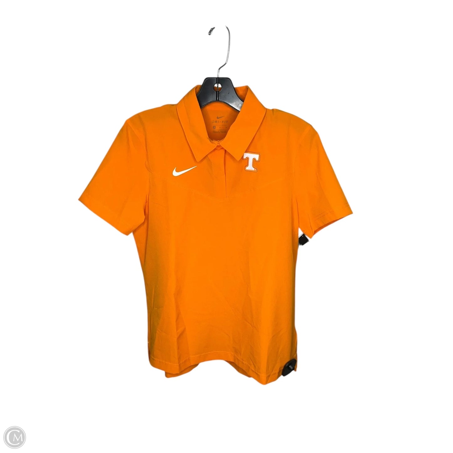 Athletic Top Short Sleeve By Nike In Orange, Size: M