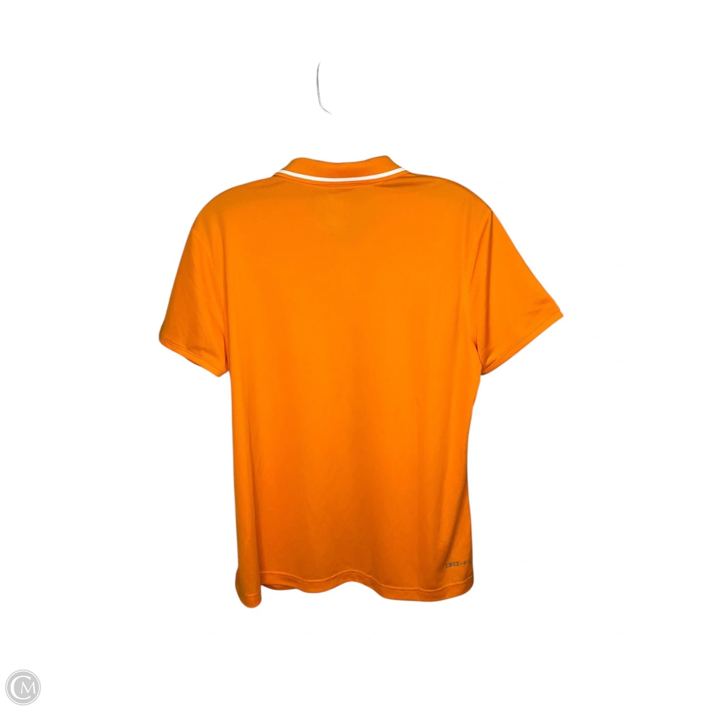 Athletic Top Short Sleeve By Nike In Orange, Size: M