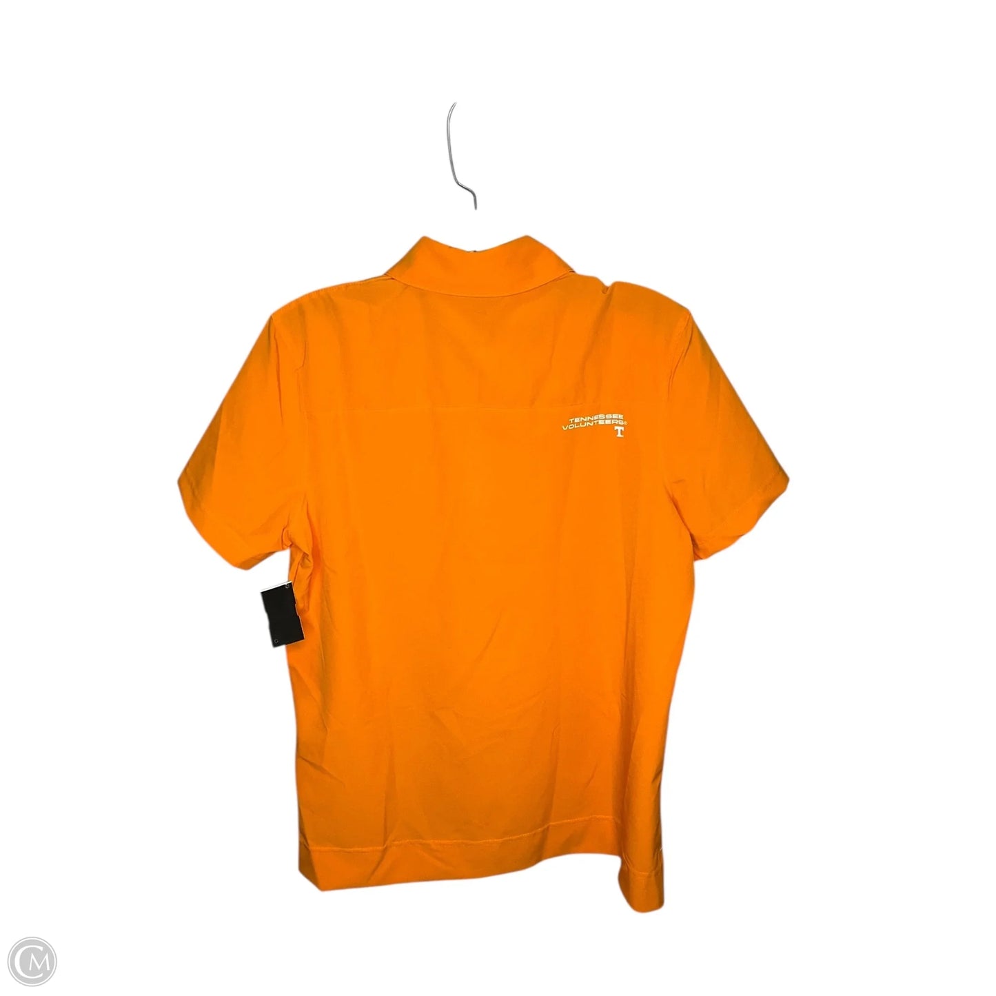 Athletic Top Short Sleeve By Nike In Orange, Size: M