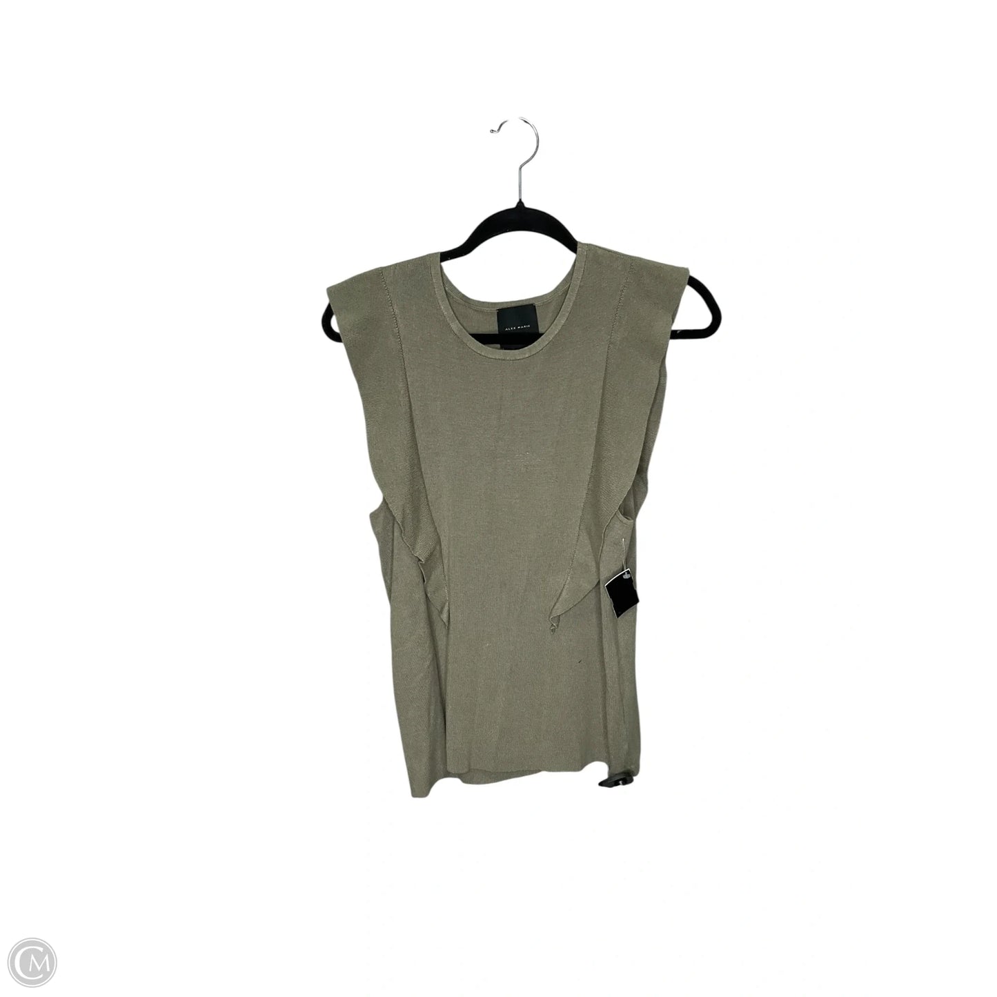 Top Sleeveless By Alex Marie In Green, Size: L