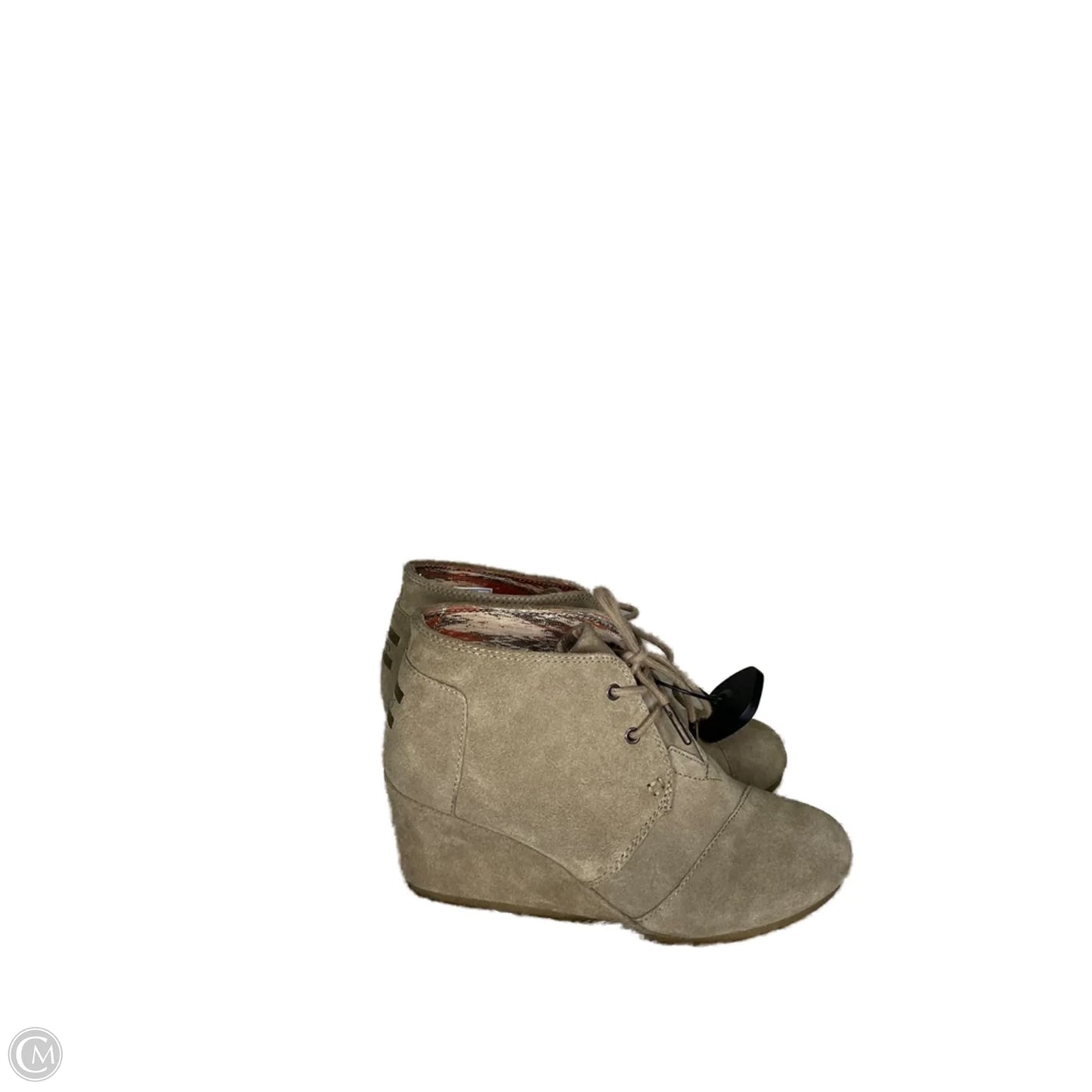 Shoes Heels Wedge By Toms In Tan, Size: 8