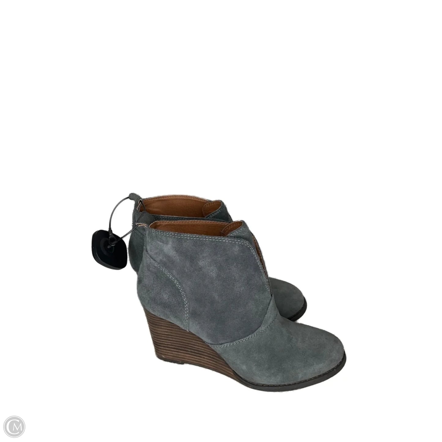 Boots Ankle Heels By Lucky Brand In Grey, Size: 8