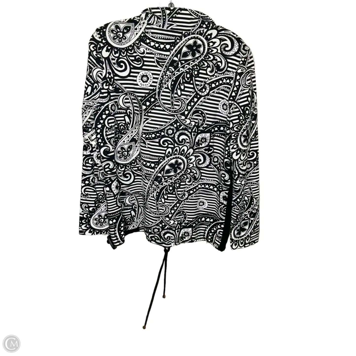 Athletic Jacket By Jones New York In Black & White, Size: L