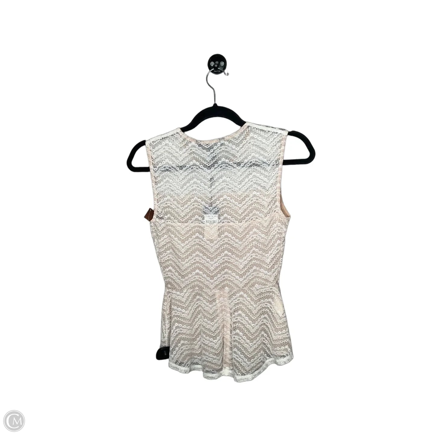 Top Sleeveless By Bcbg In Cream & Tan, Size: Xxs