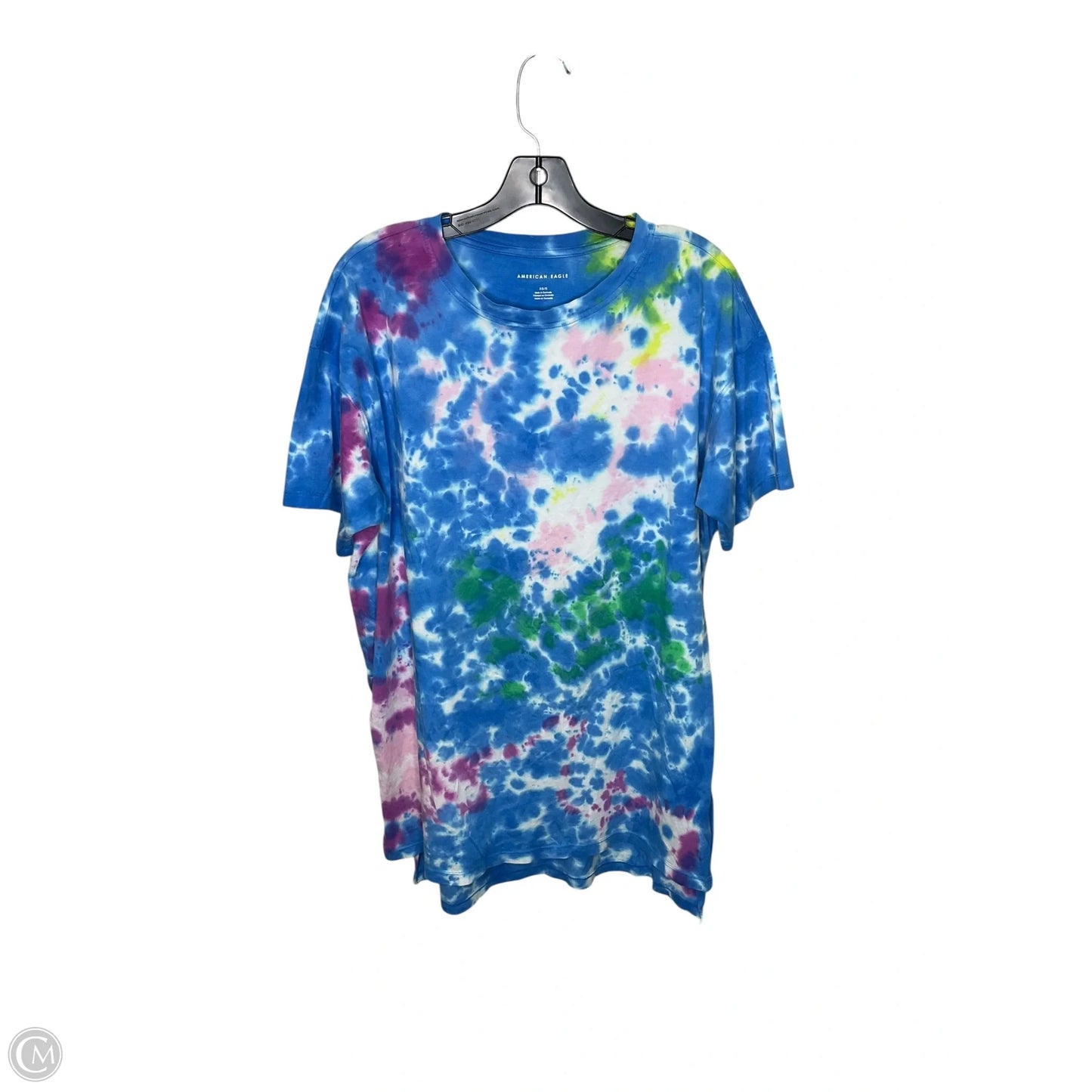 Top Short Sleeve By American Eagle In Blue, Size: Xs