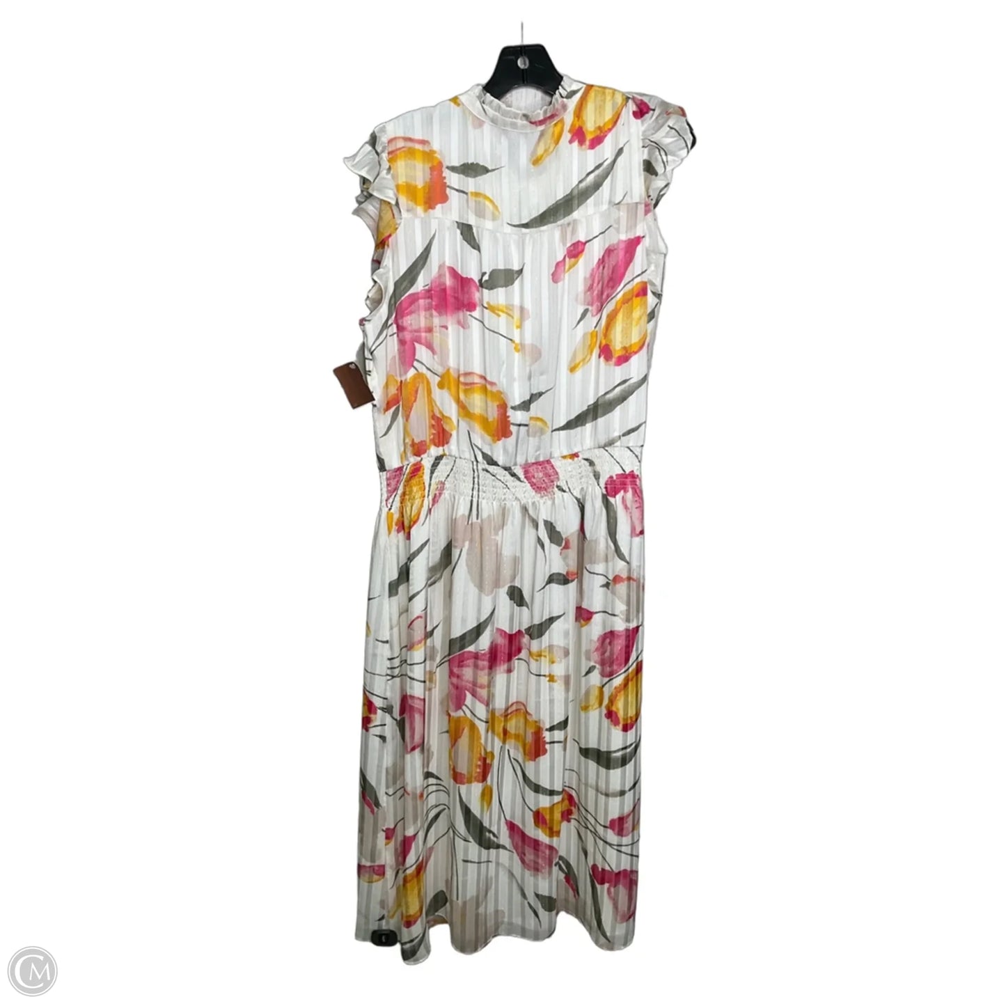 Dress Casual Maxi By White House Black Market In Floral Print, Size: L