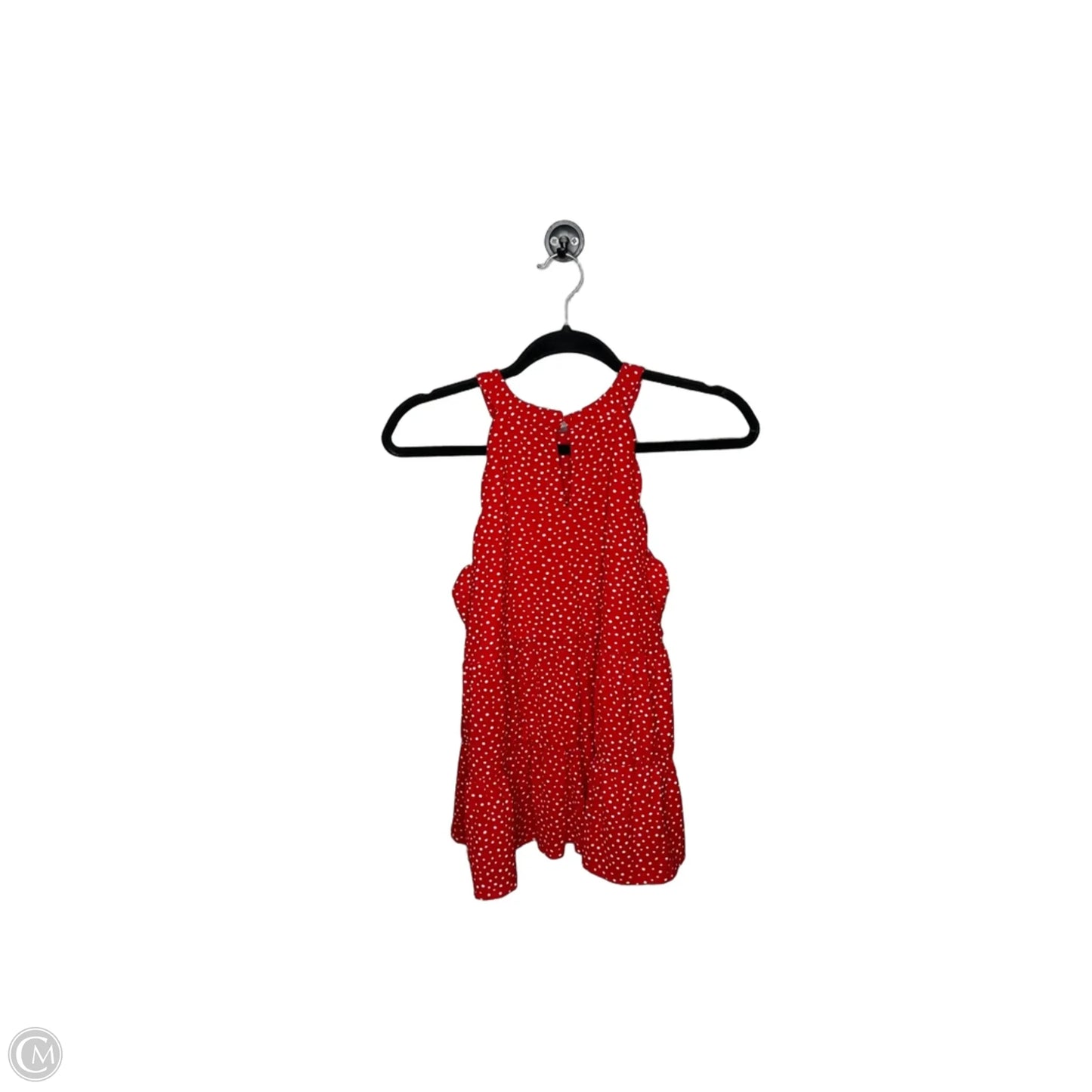 Top Sleeveless By Monteau In Red, Size: L