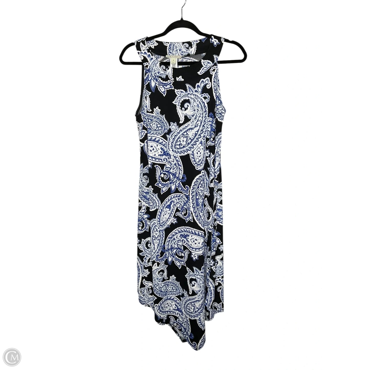 Dress Casual Maxi By Dana Buchman In Black & Blue, Size: M